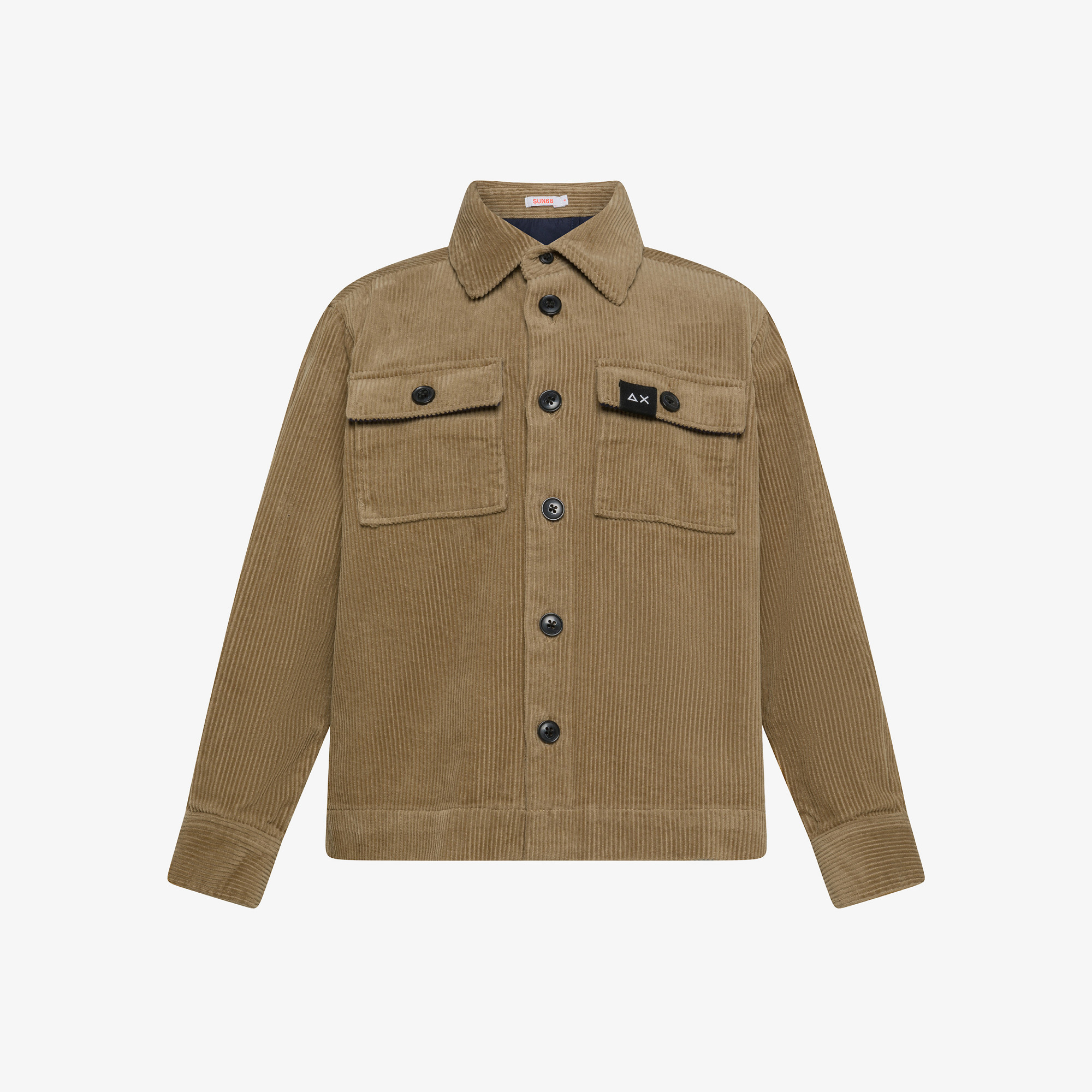 Giacca overshirt in velluto BEIGE