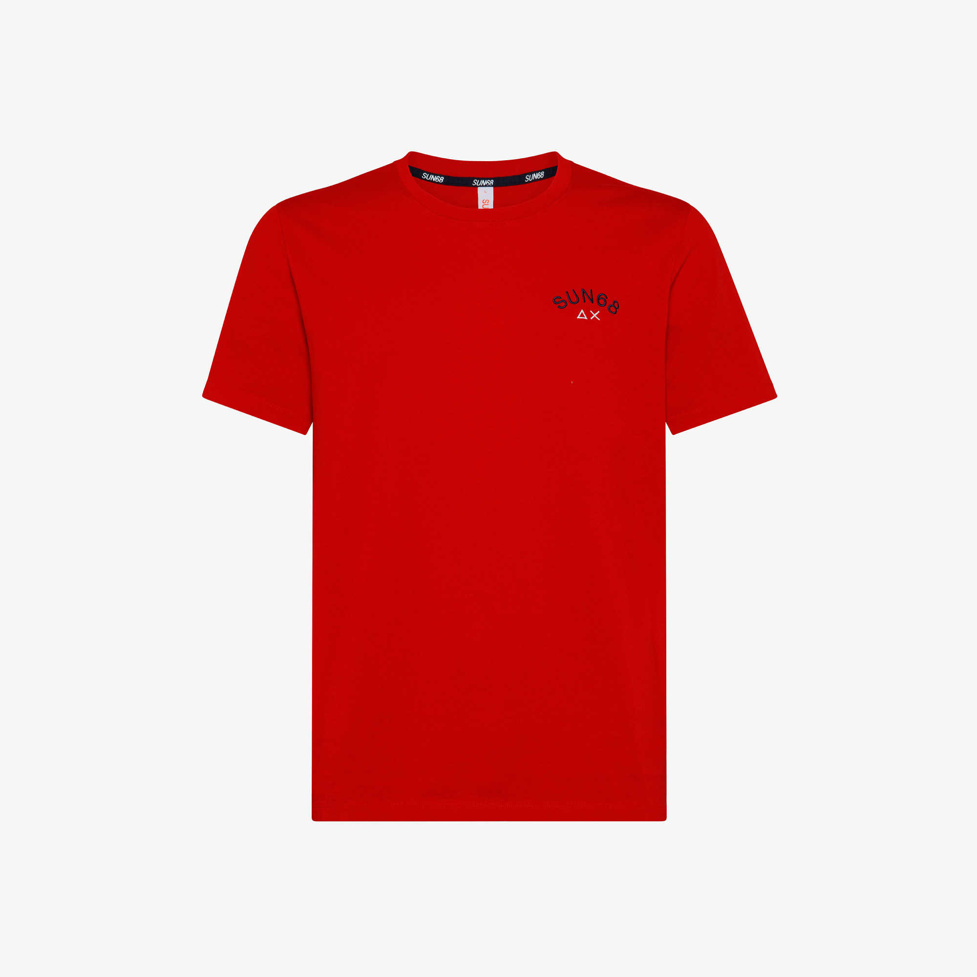 T-SHIRT SMALL LOGO ON CHEST ROSSO FUOCO