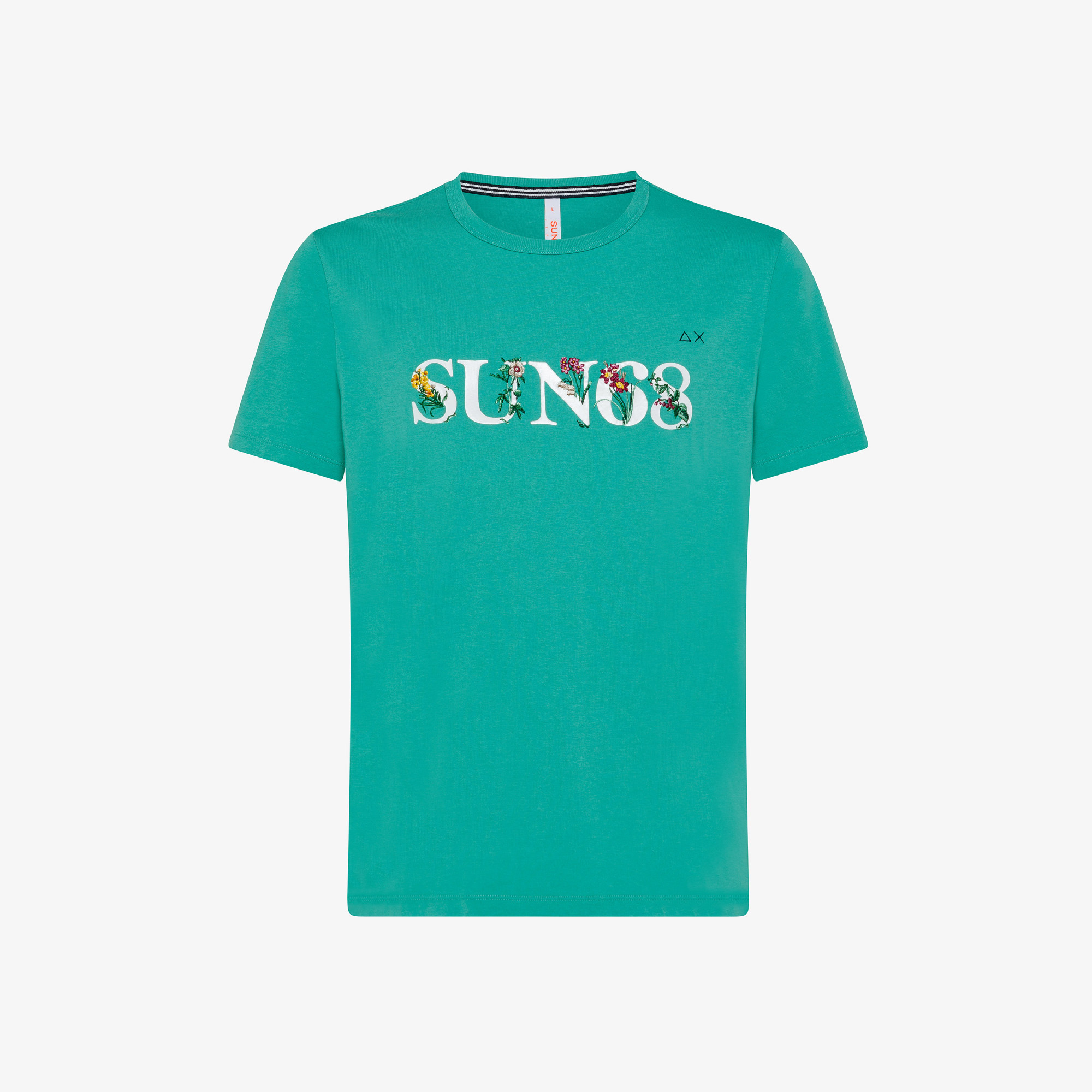 T-SHIRT PRINT ON CHEST BOTTLE GREEN