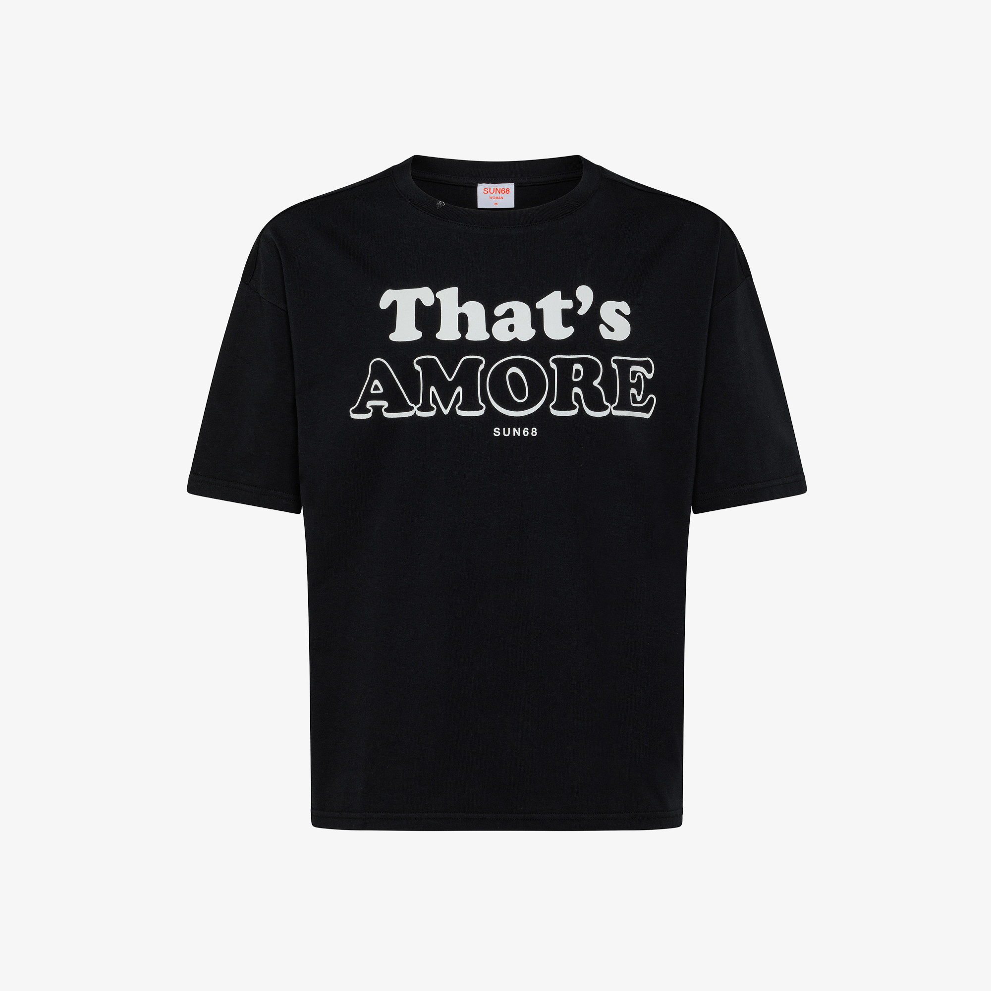 T-SHIRT OVER PRINT S/S NERO