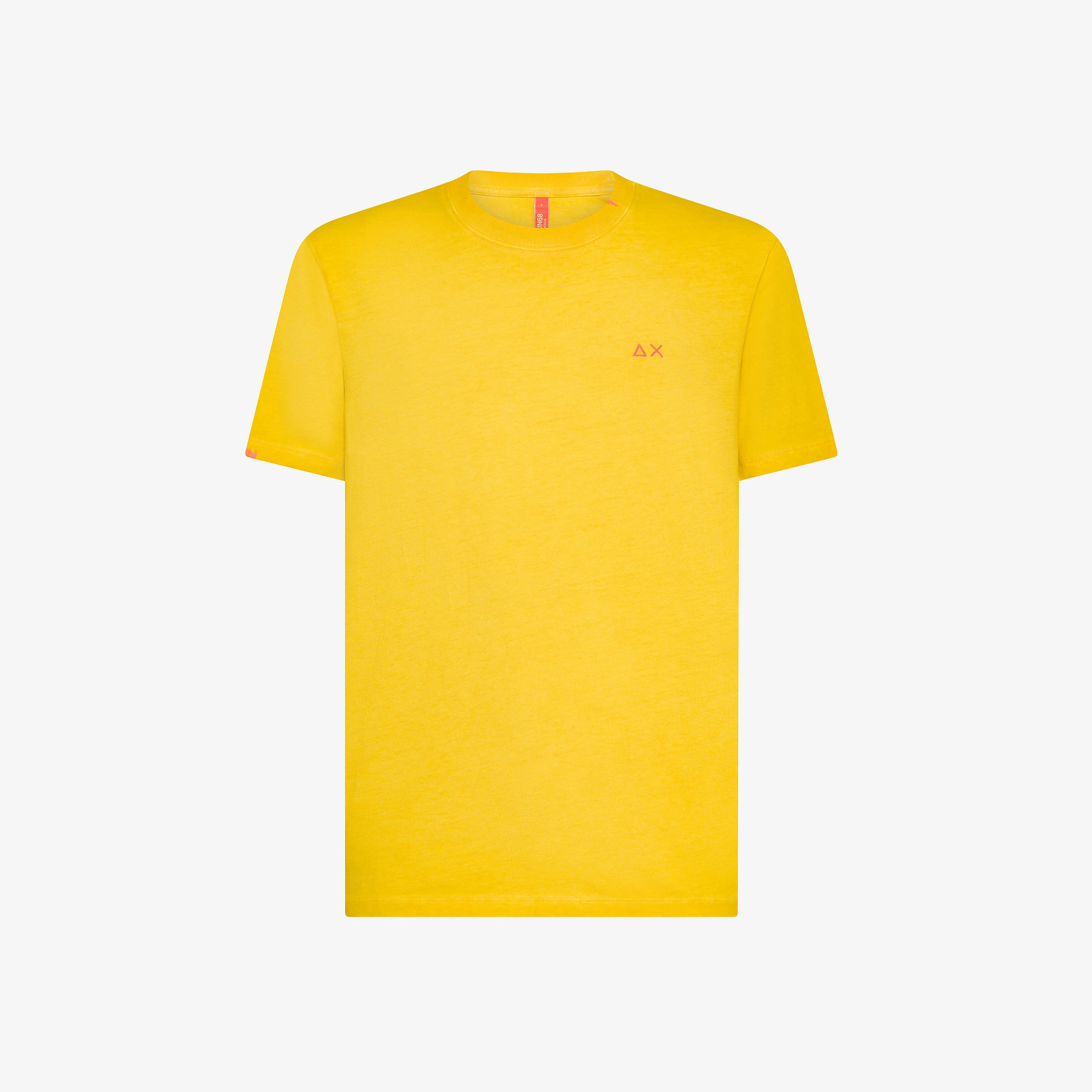 T-shirt in jersey di cotone giallo