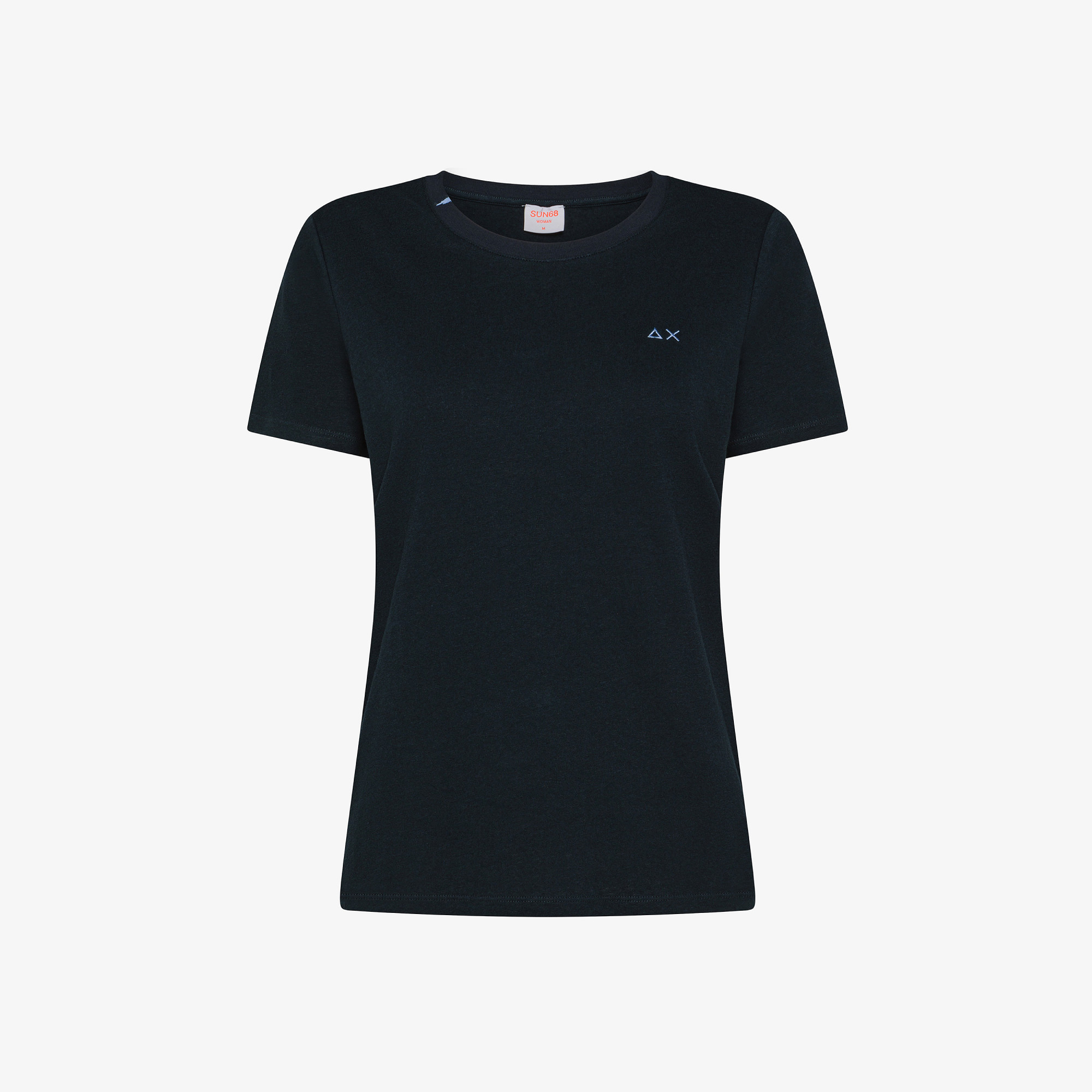 T-SHIRT ROUND NECK LINEN S/S NAVY BLUE