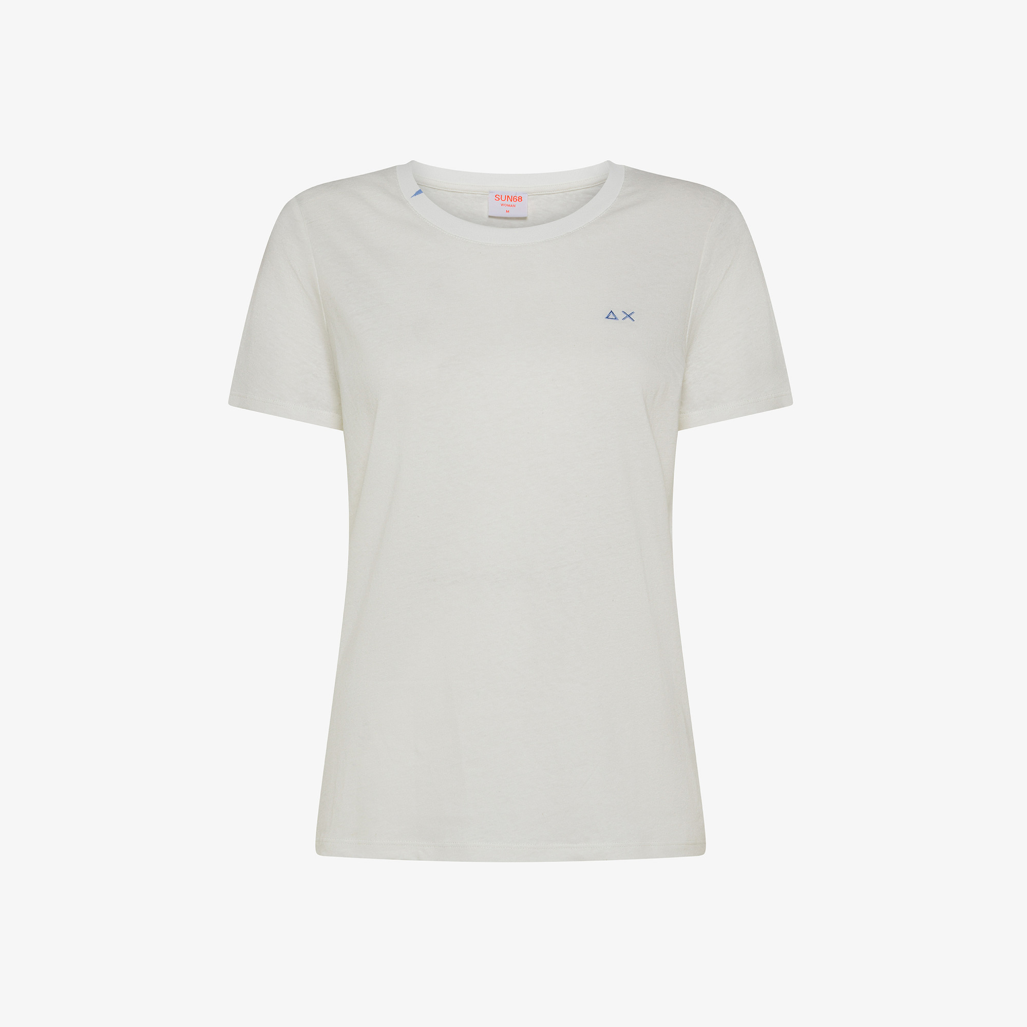 T-SHIRT ROUND NECK LINEN S/S BIANCO PANNA