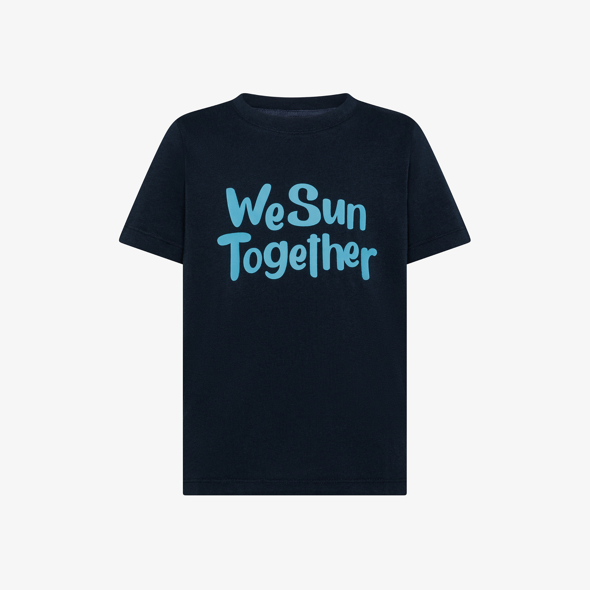T-shirt in jersey di cotone blu navy
