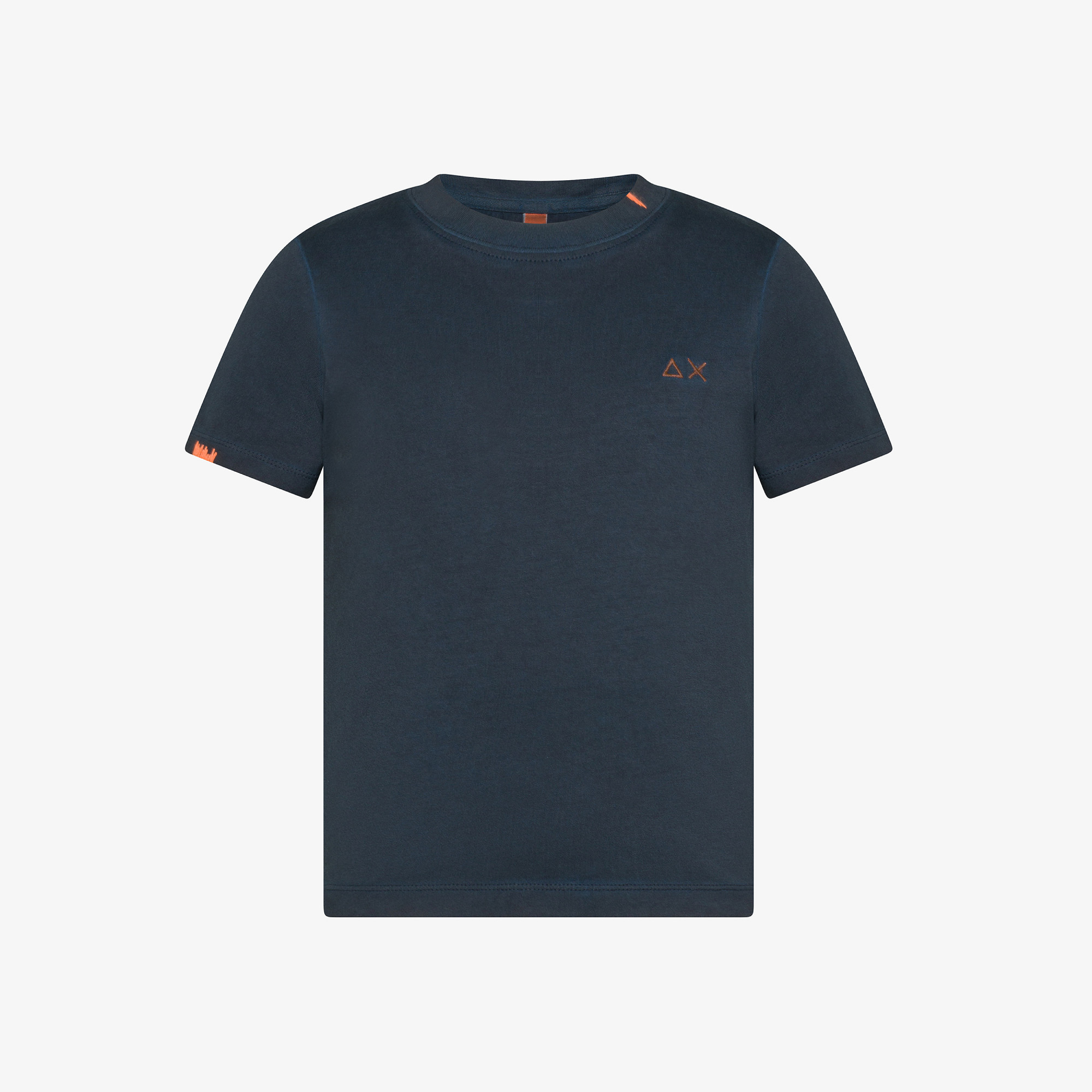 T-shirt in jersey di cotone blu navy