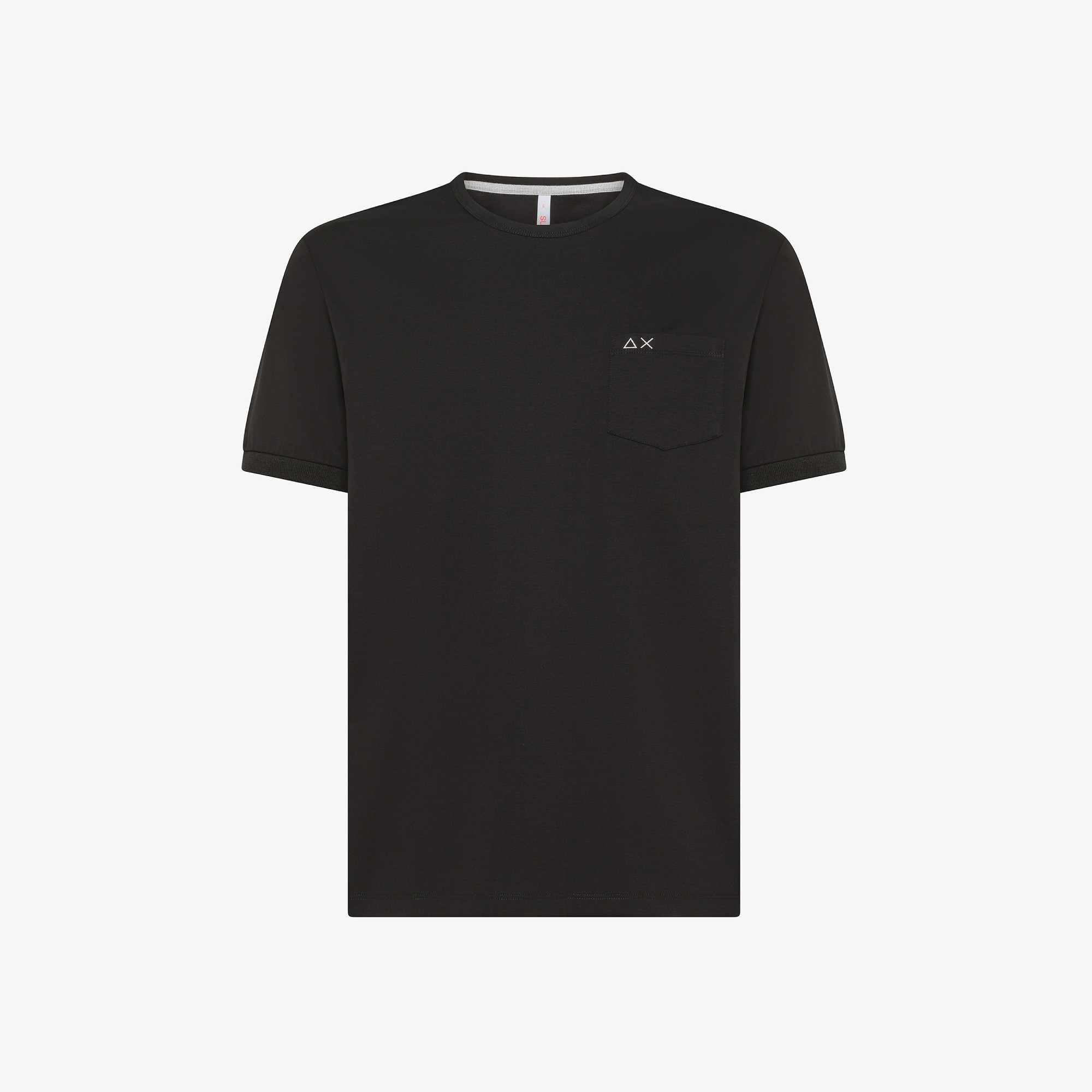 Cotton T-shirt with pocket BLACK