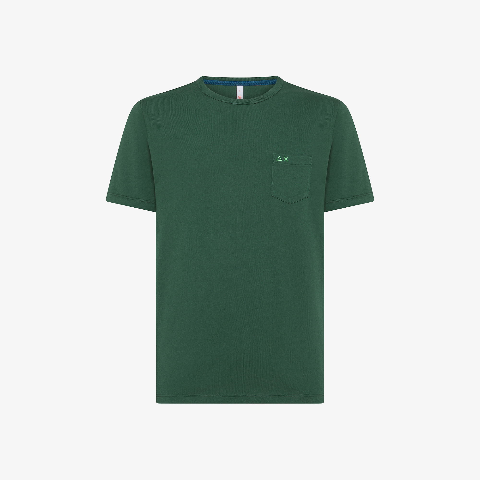 Cotton T-shirt with pocket DARK GREEN