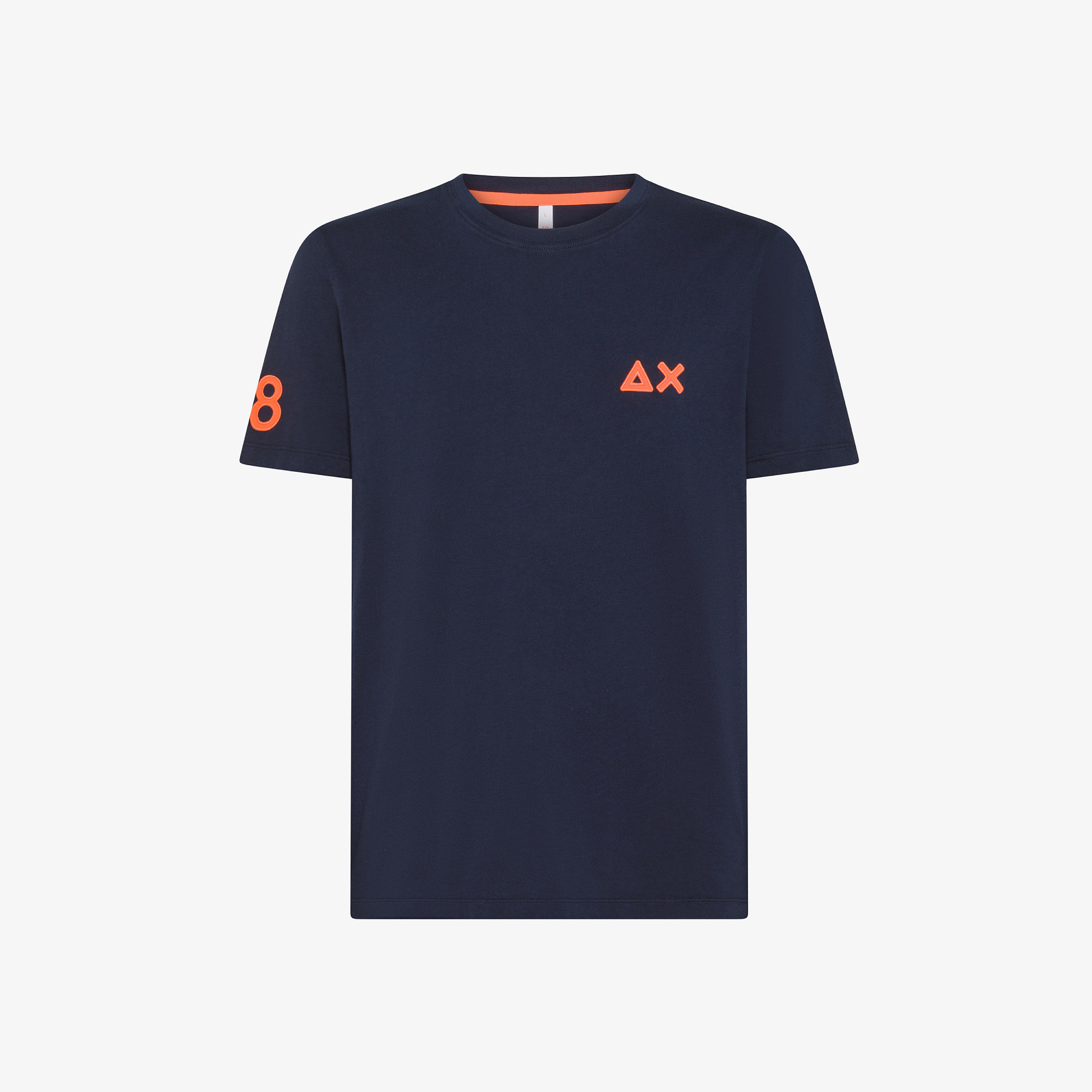 T-shirt in cotone con patch NAVY BLUE