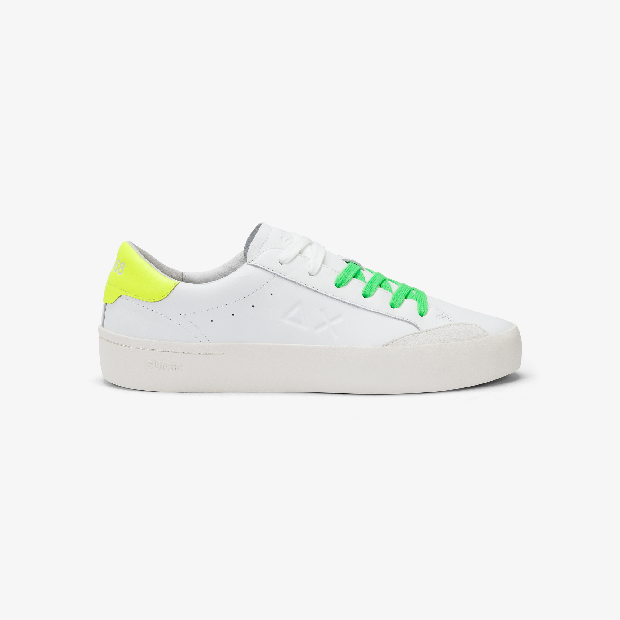 STREET LEATHER WHITE/YELLOW FLUO