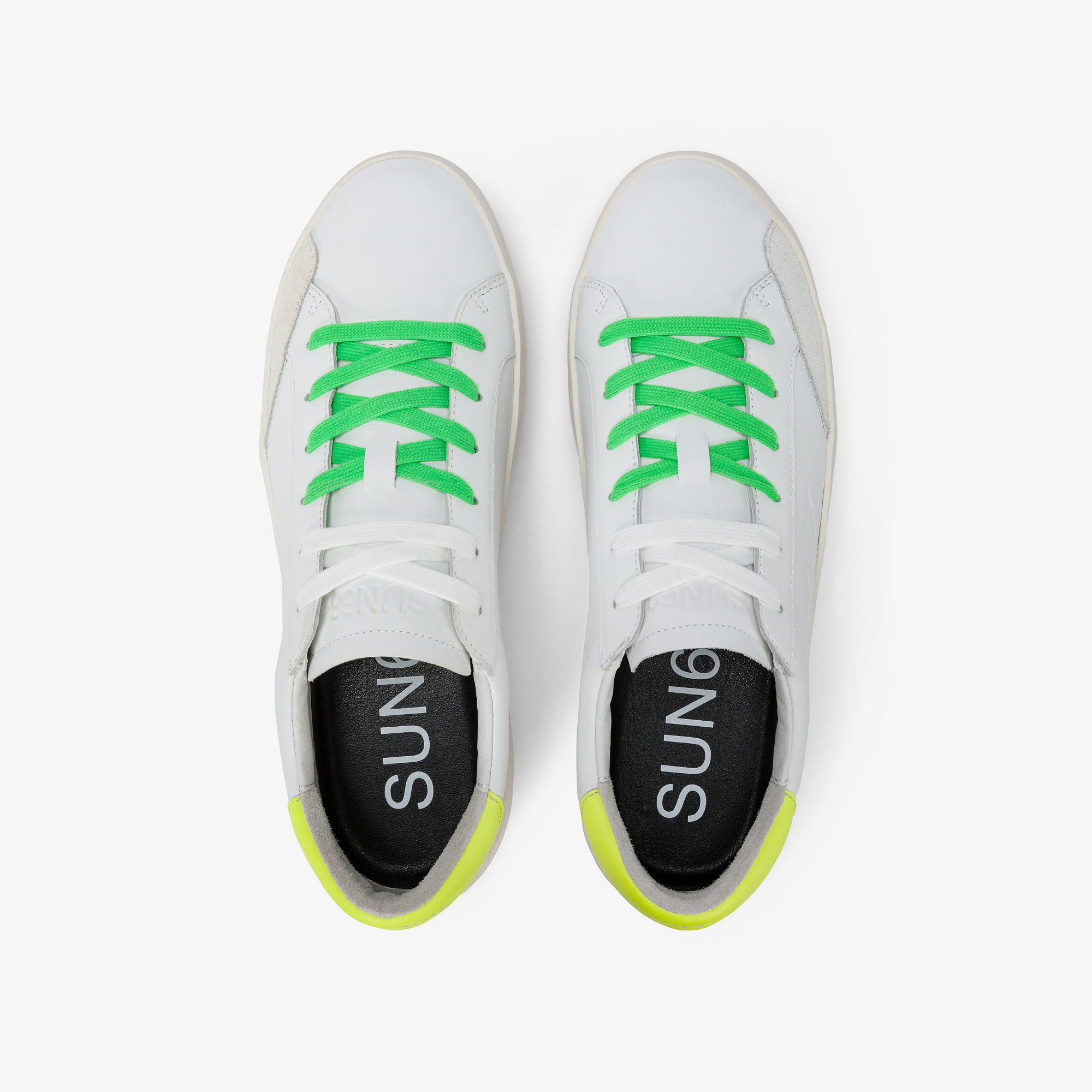 STREET LEATHER WHITE/YELLOW FLUO