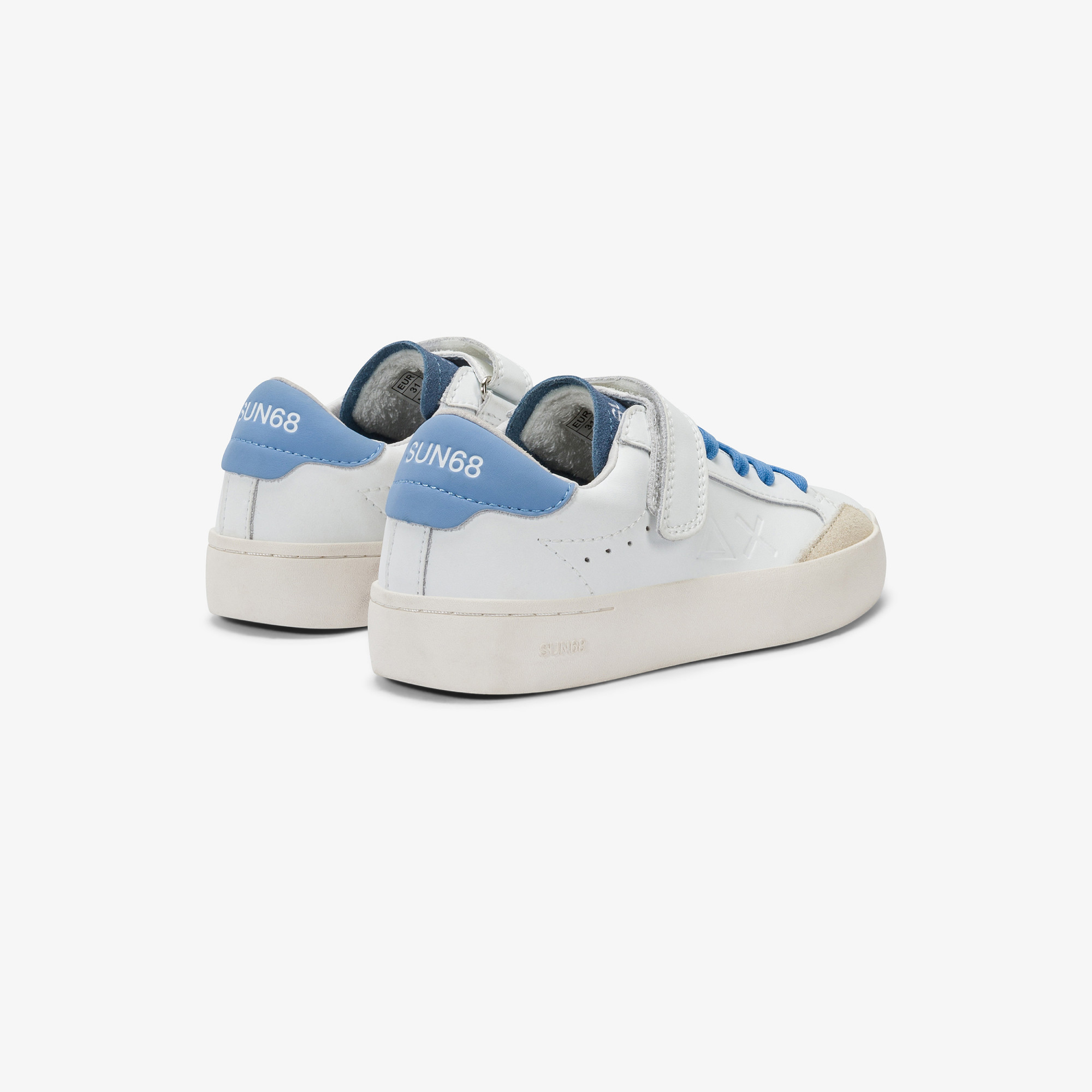 BOY'S STREET LEATHER (KID) WHITE/AVIO