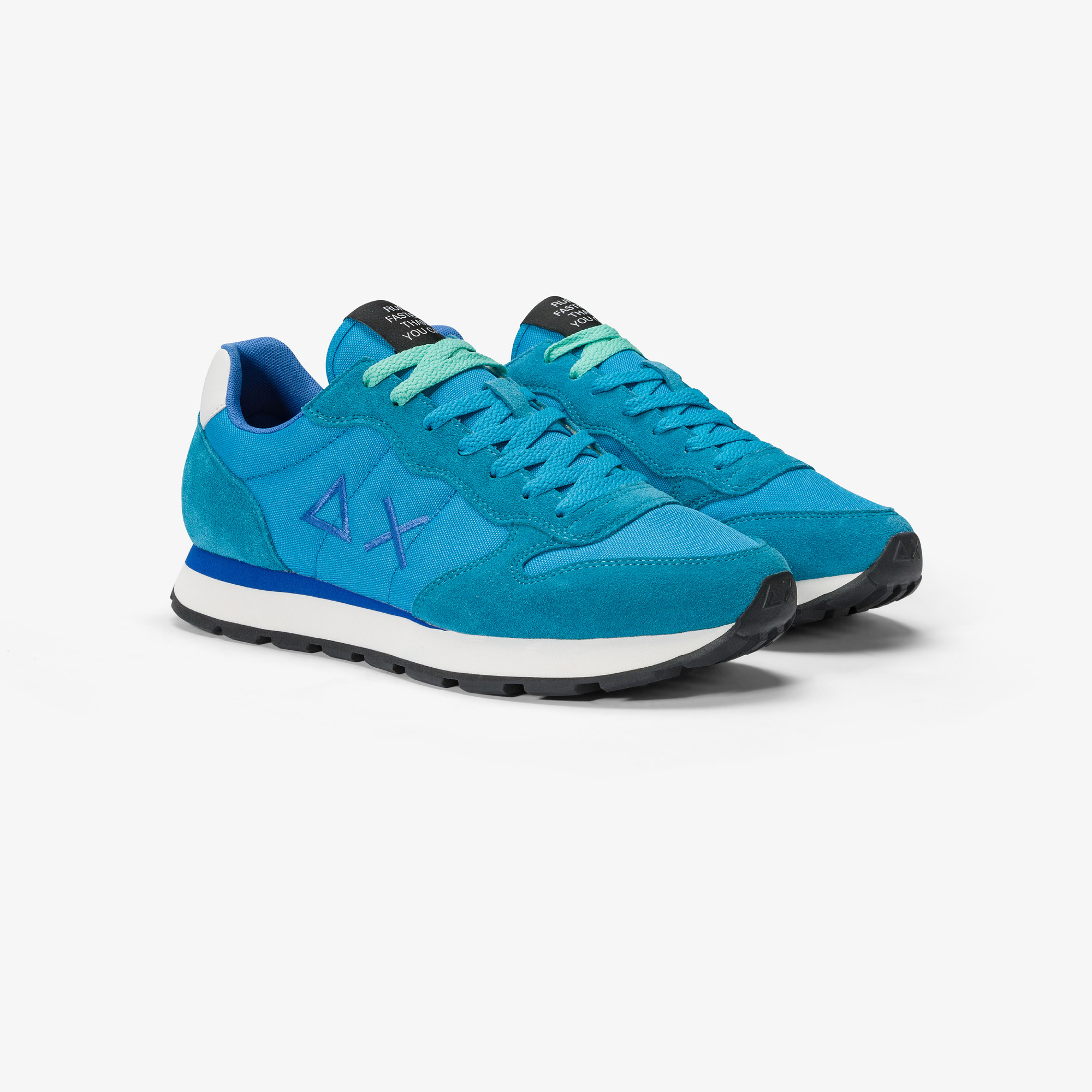 Tom nylon and suede sneaker TURQUOISE