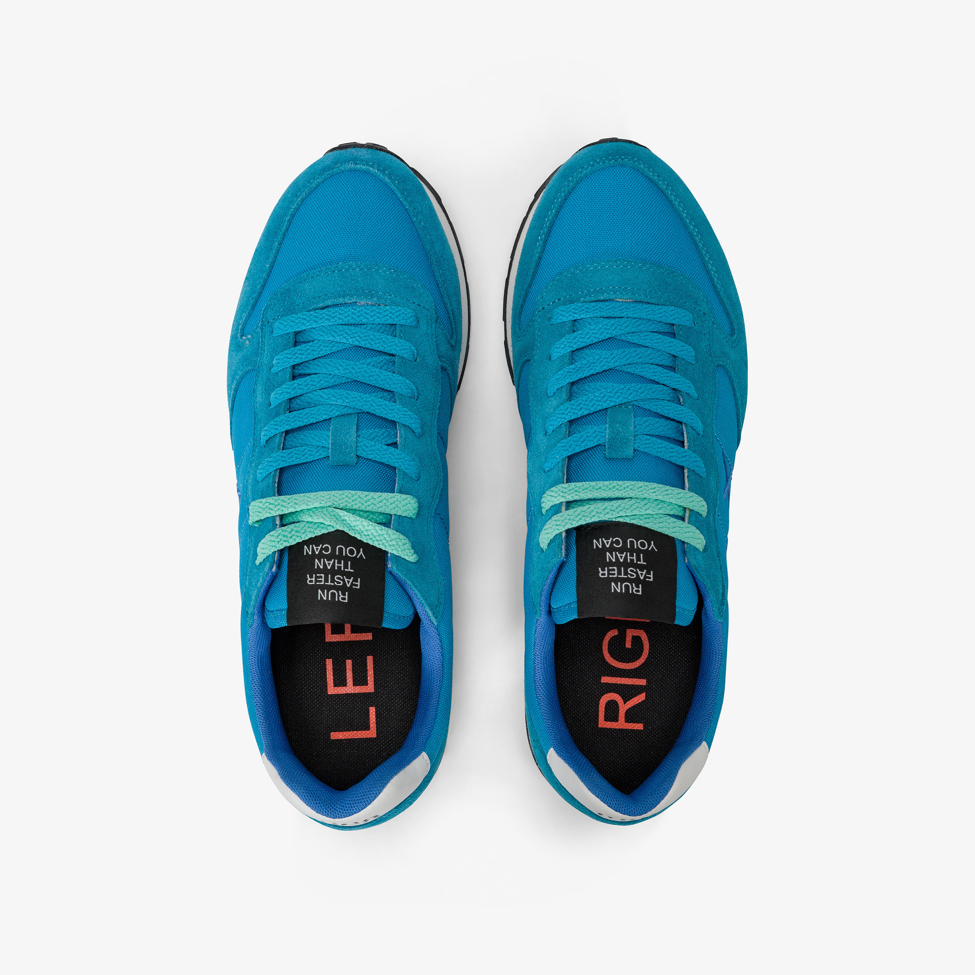 Tom nylon and suede sneaker TURQUOISE