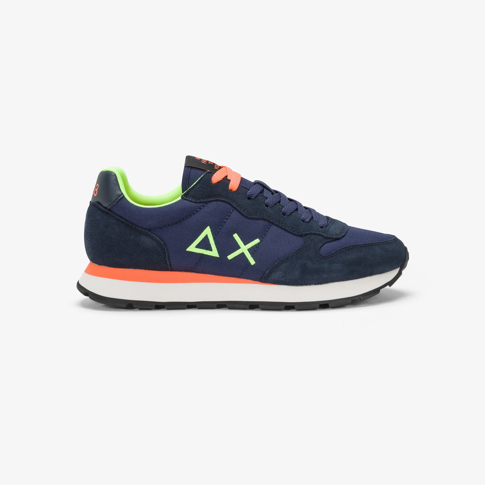 Sneaker Tom Fluo in nylon e suede NAVY BLUE