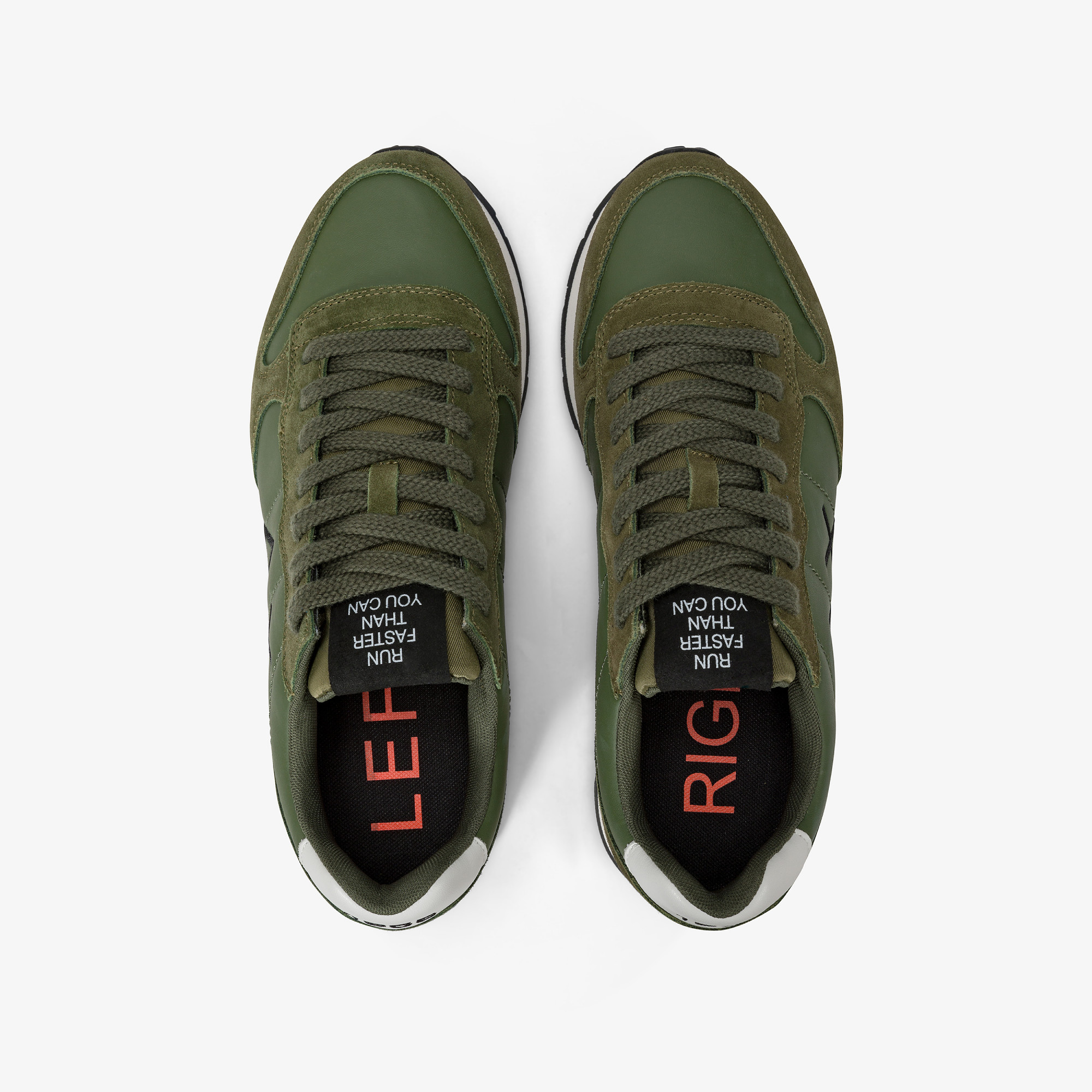 Tom Classic nylon and suede sneaker DARK MILITARY