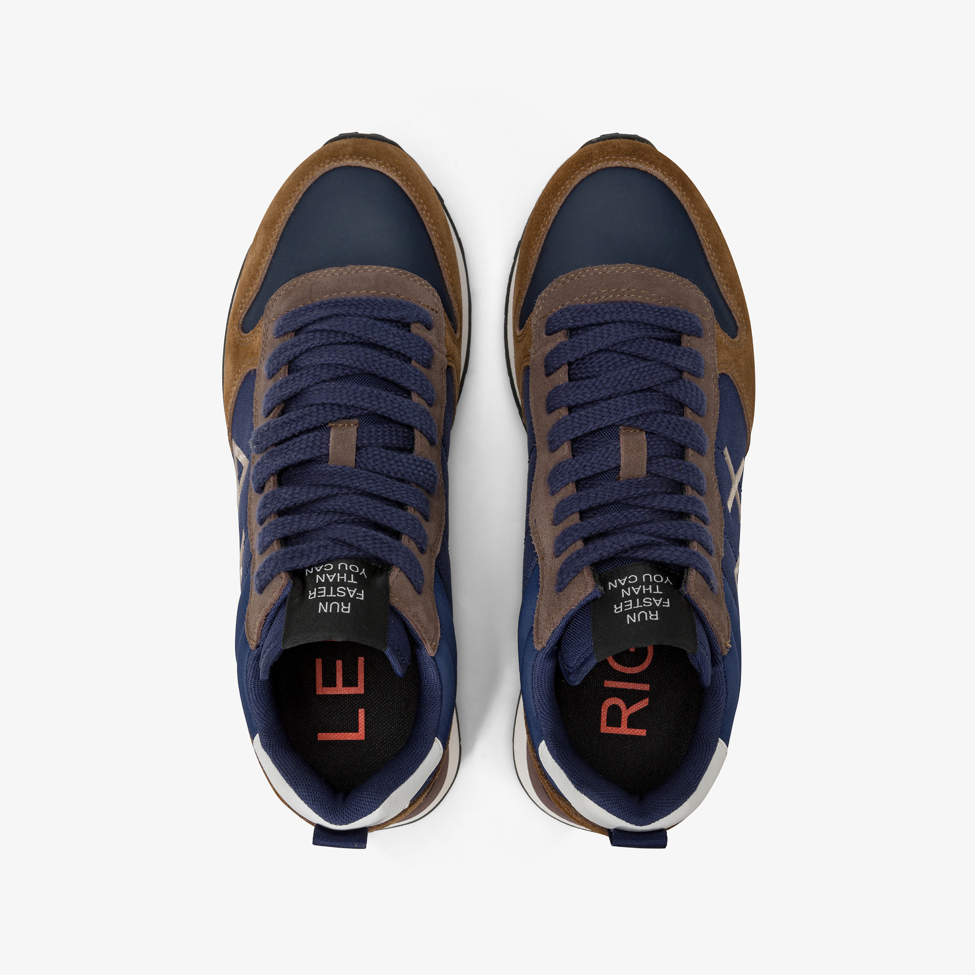 Tom 2.0 nylon and suede mid-top sneaker NAVY BLUE