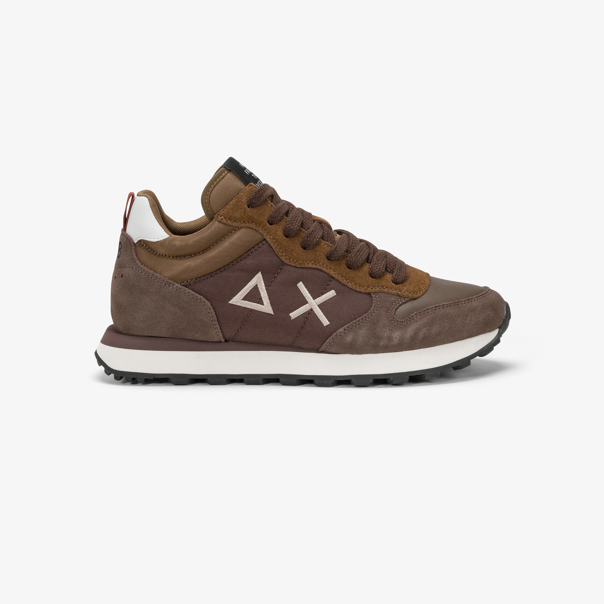 Tom 2.0 nylon and suede mid-top sneaker BROWN