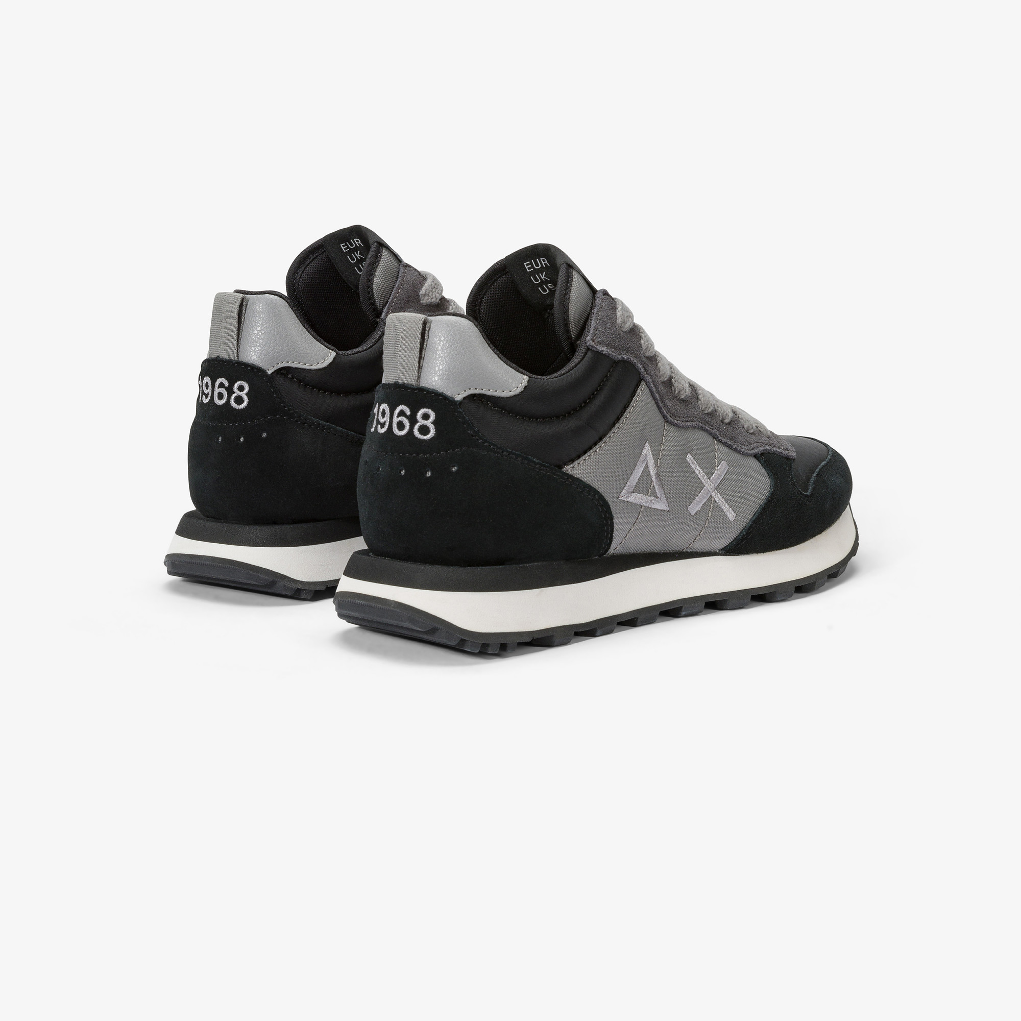 Sneaker mid top Tom 2.0 in nylon e suede NERO