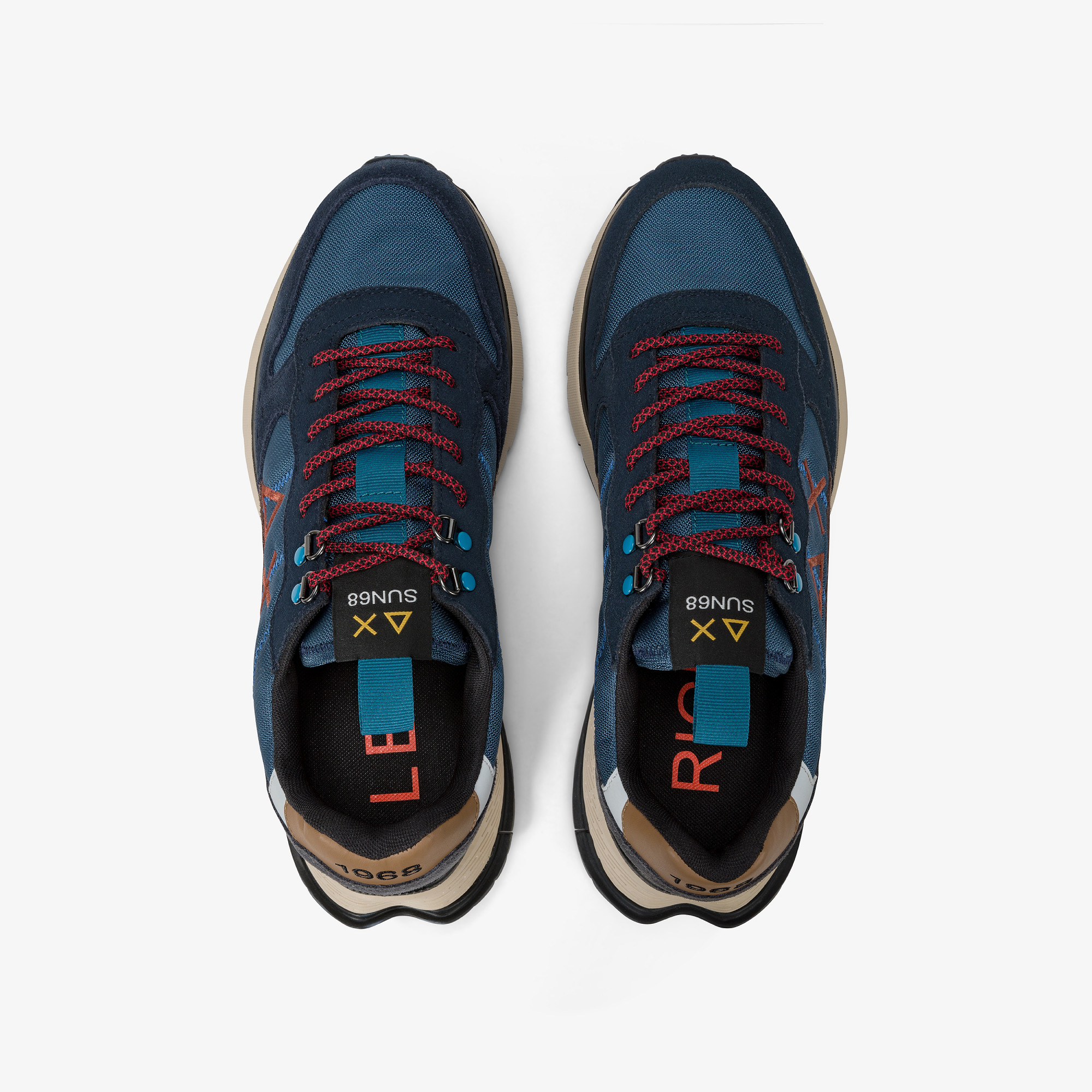 Fire and Camping cordura and suede sneaker NAVY BLUE