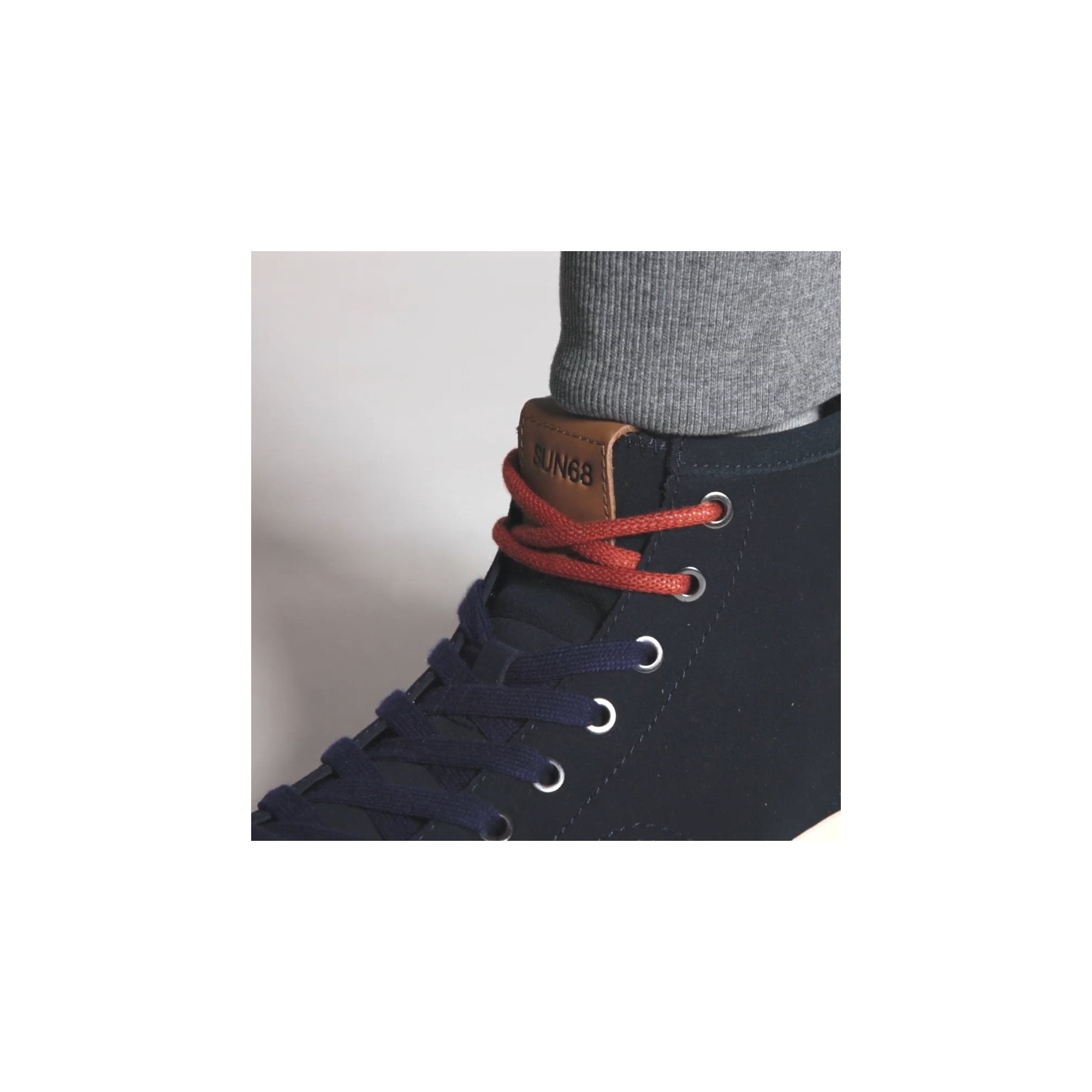 Big Boy suede mid-top sneaker NAVY BLUE