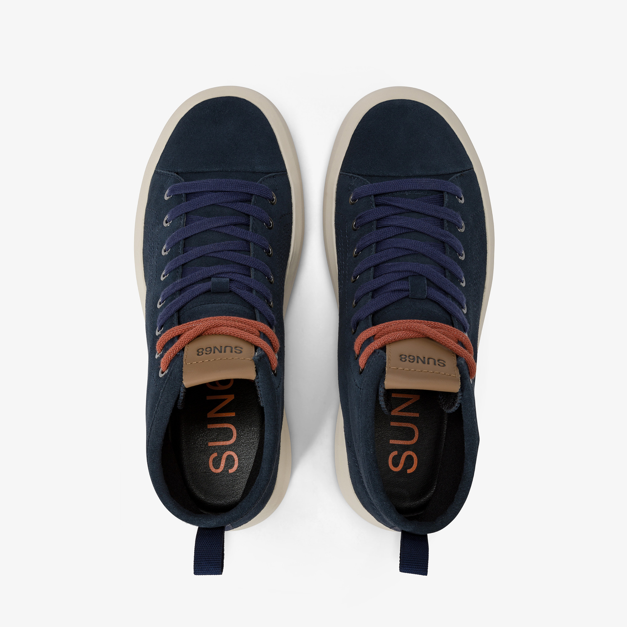 Big Boy suede mid-top sneaker NAVY BLUE