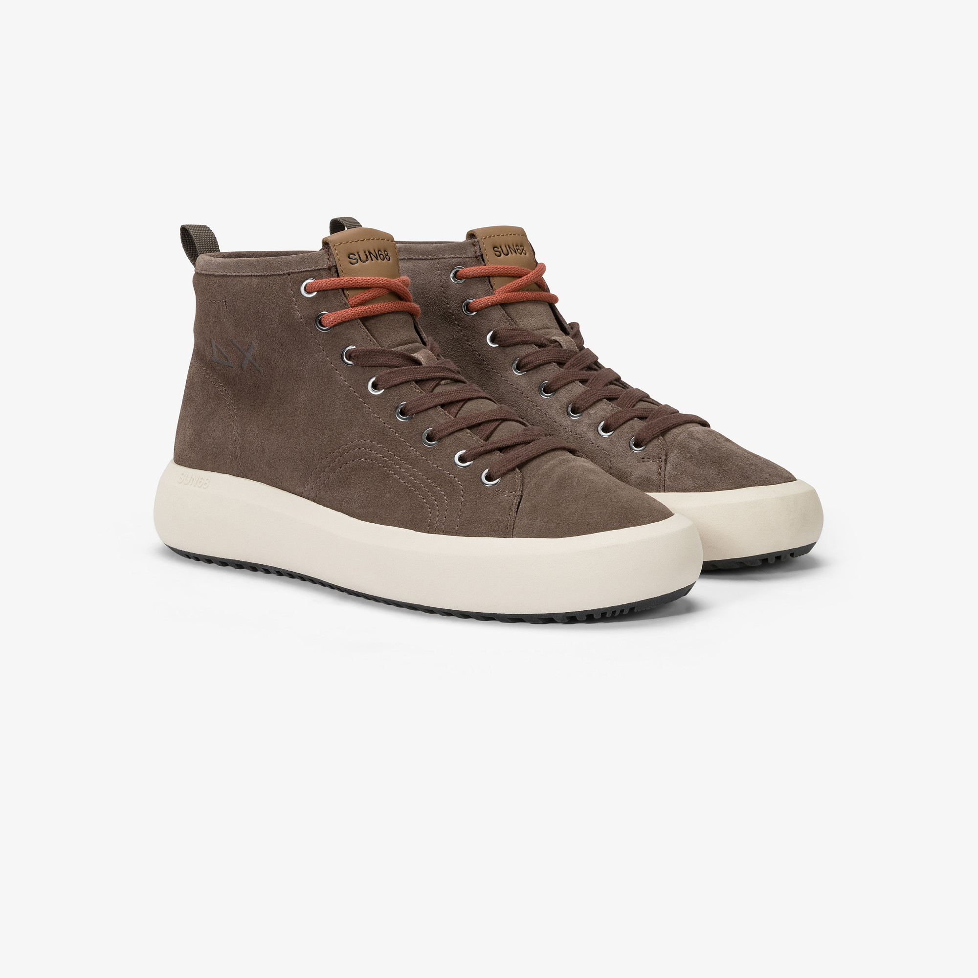 Sneaker mid top Big Boy in suede MARRONE