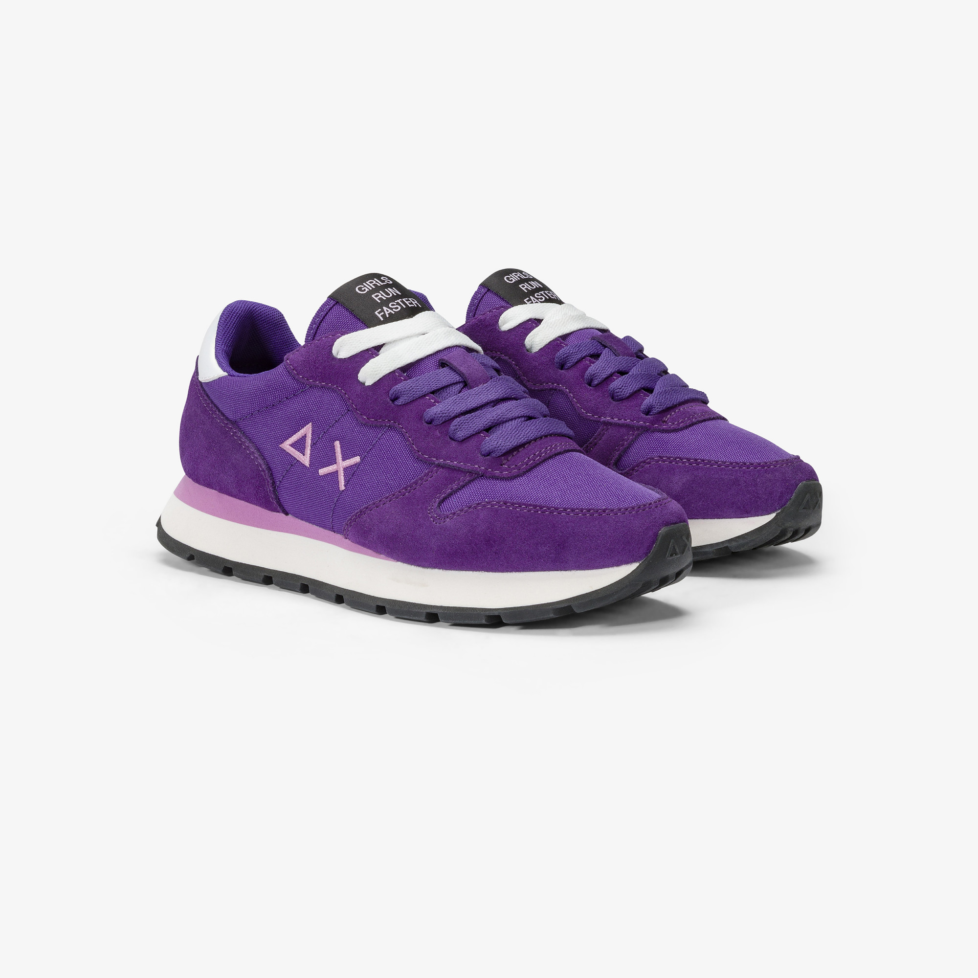 Ally suede and nylon sneaker VIOLET