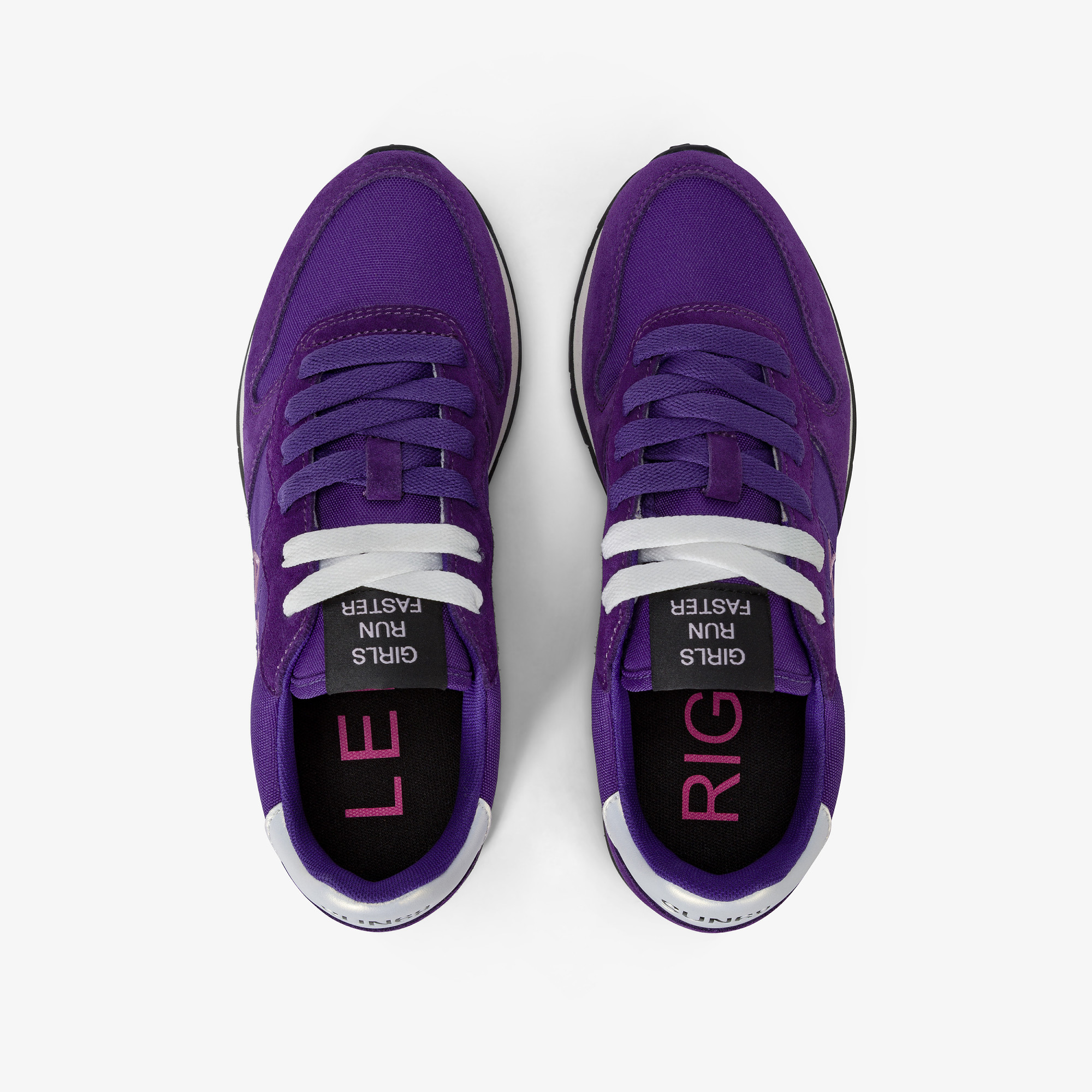 Ally suede and nylon sneaker VIOLET