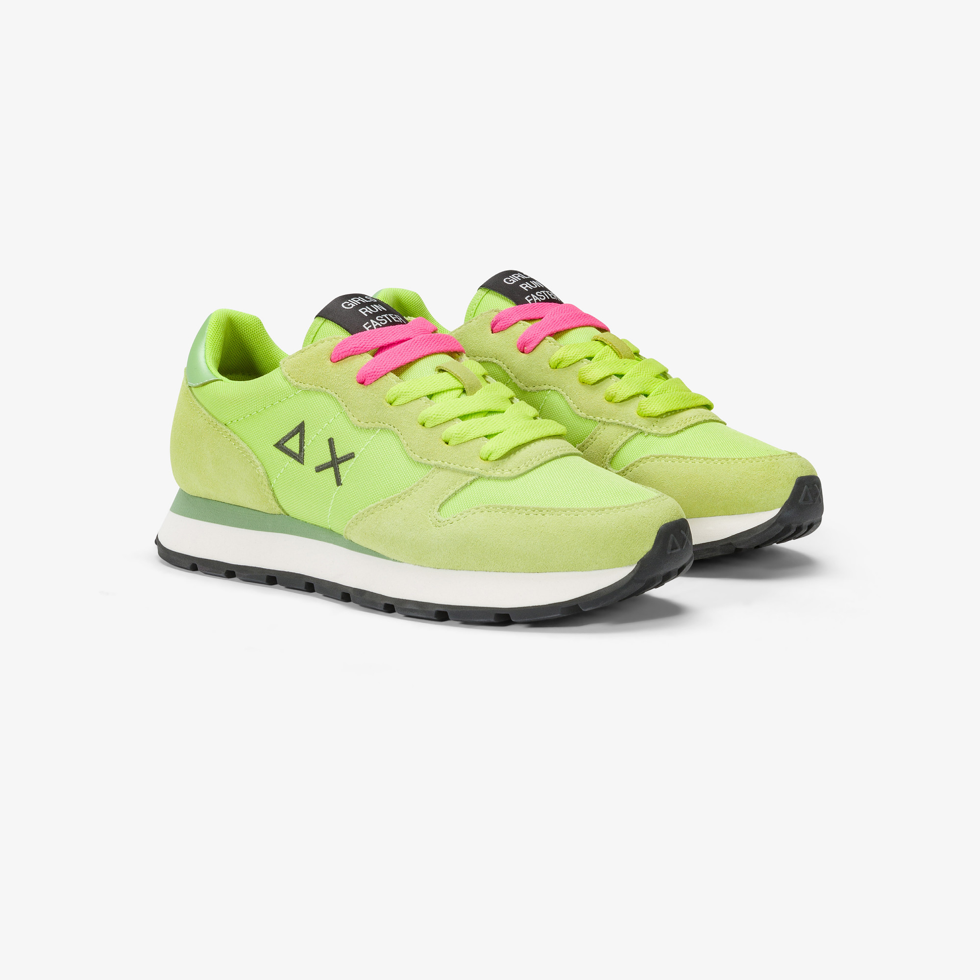 Ally suede and nylon sneaker LIME