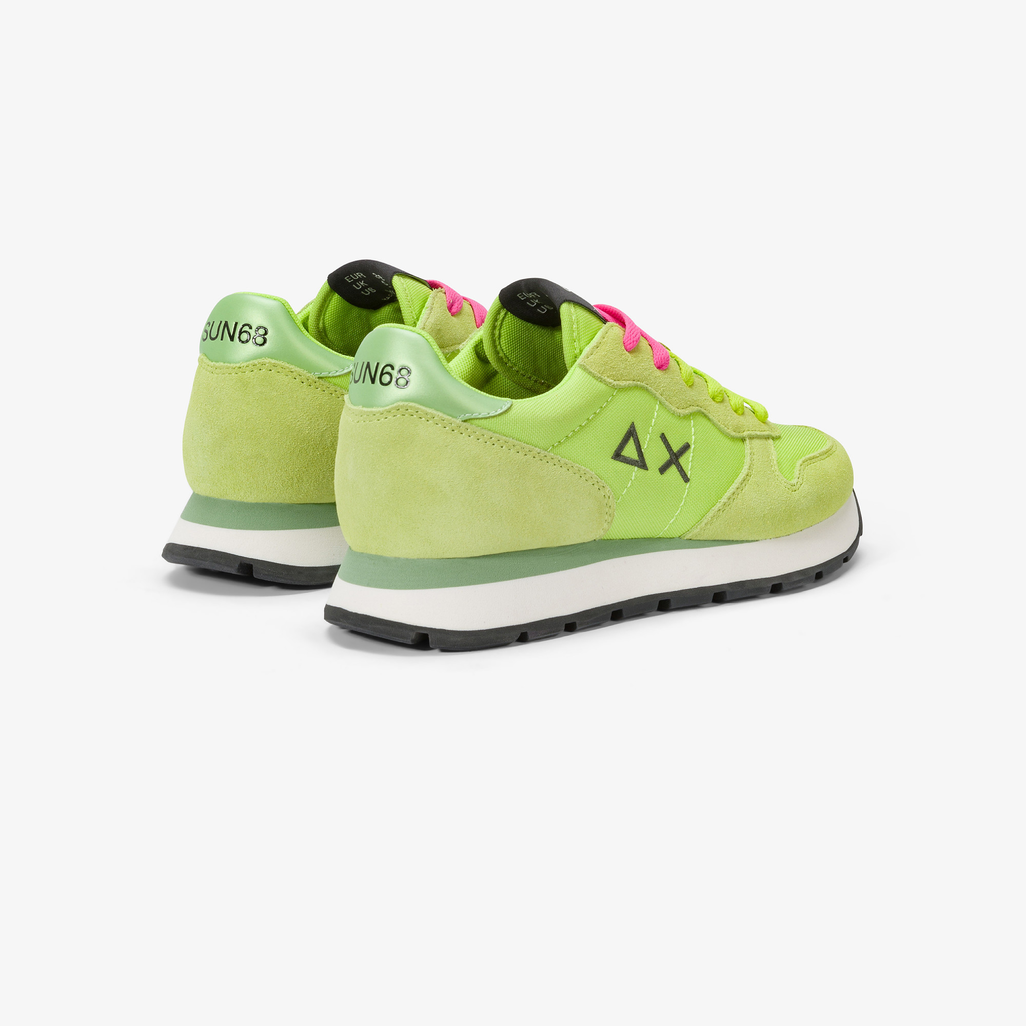 Ally suede and nylon sneaker LIME