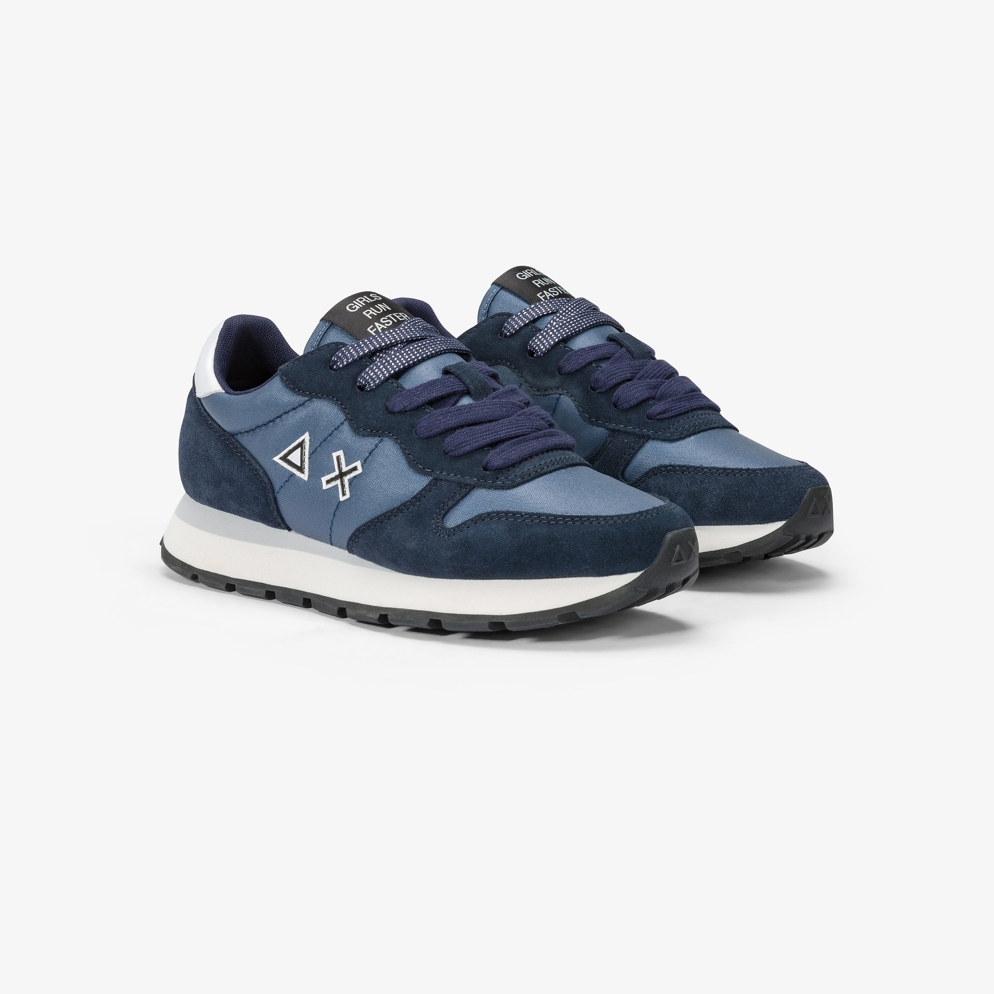 Ally Bright suede and nylon sneaker NAVY BLUE