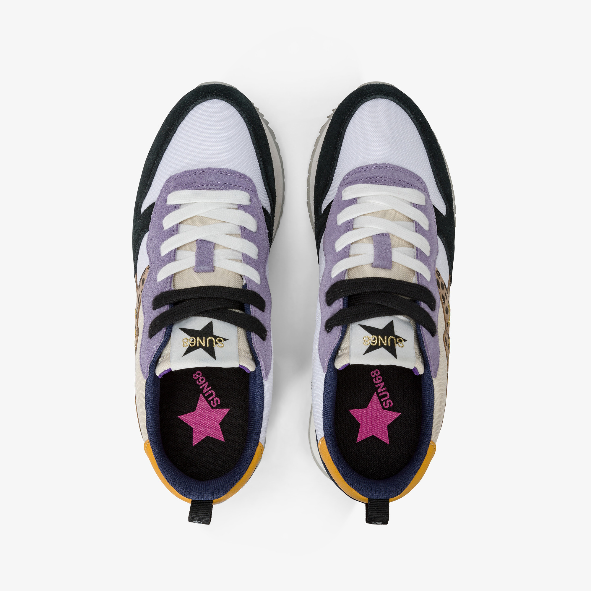 Sneaker Stargirl Multicolor in suede e nylon BIANCO