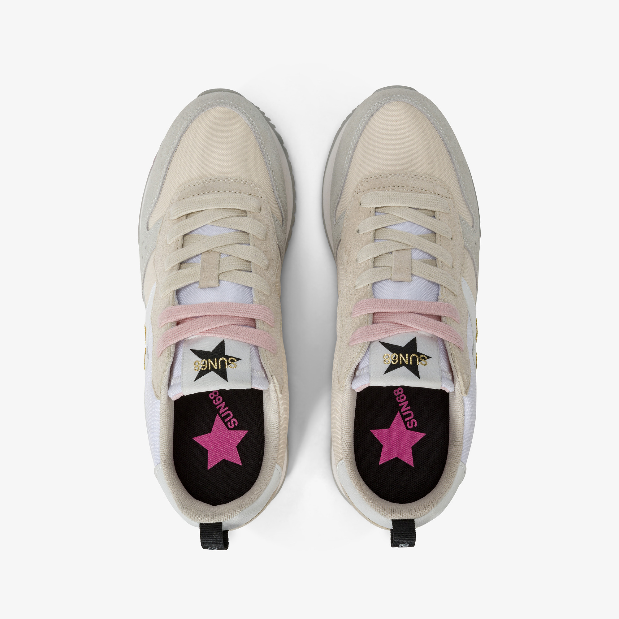 Stargirl Multicolor suede and nylon sneaker OFF WHITE