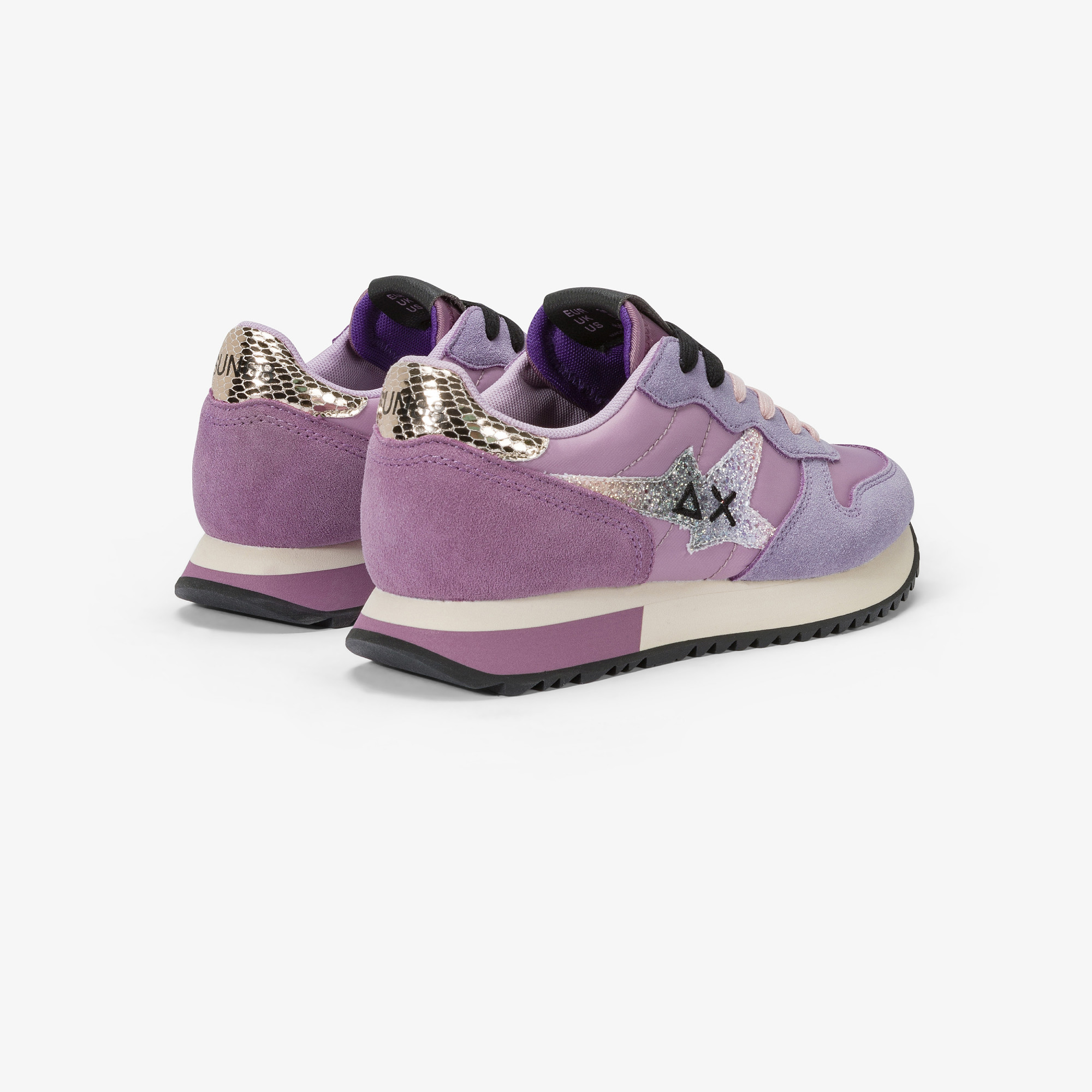 Stargirl Glitter suede and nylon sneaker LILLA