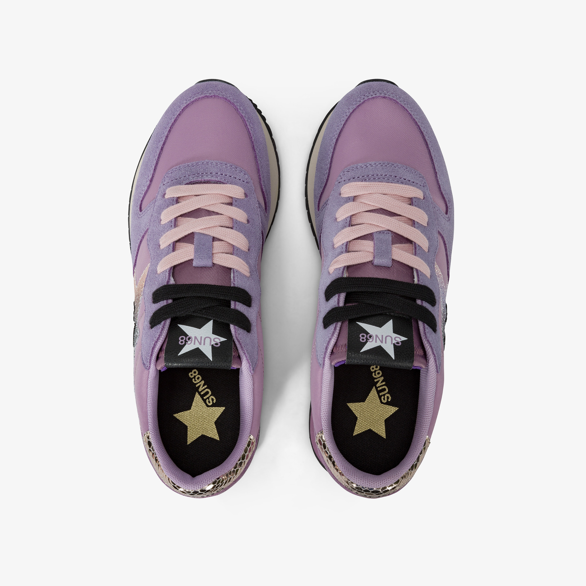 Sneaker Stargirl Glitter in suede e nylon LILLA