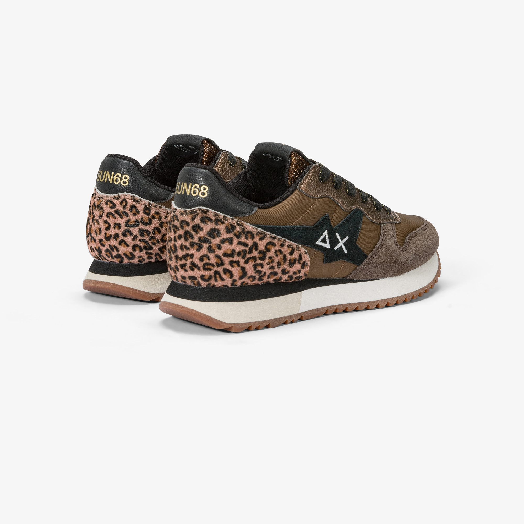 Stargirl Animalier suede and nylon sneaker FOX