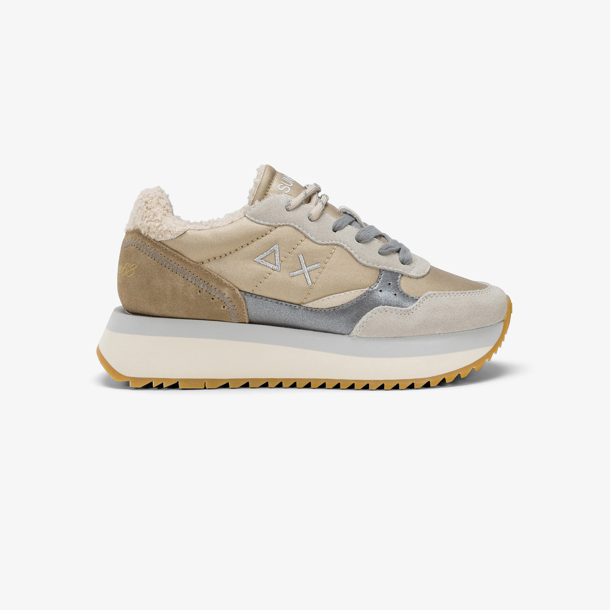Big Ally Winter suede and nylon sneaker OFF WHITE