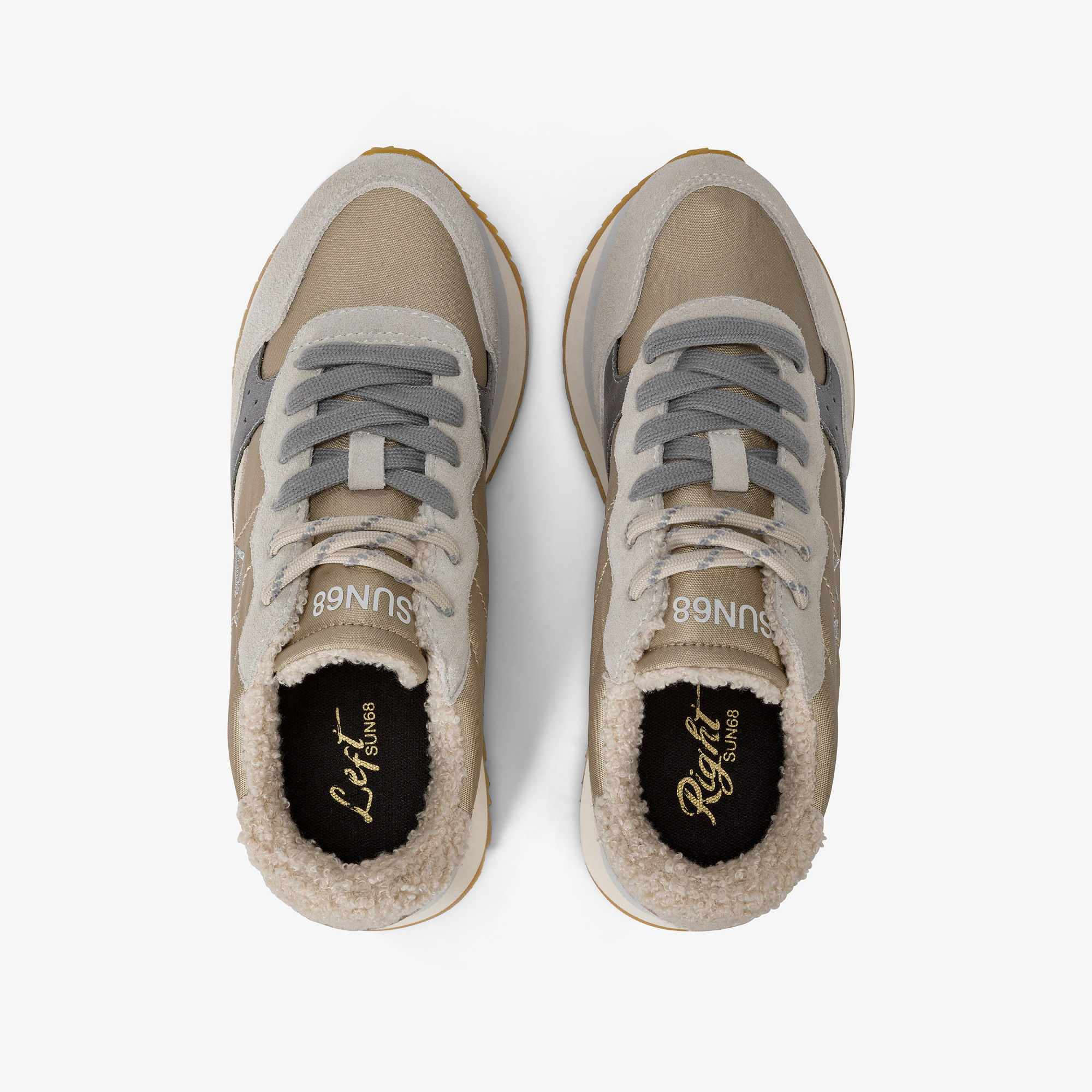 Big Ally Winter suede and nylon sneaker OFF WHITE