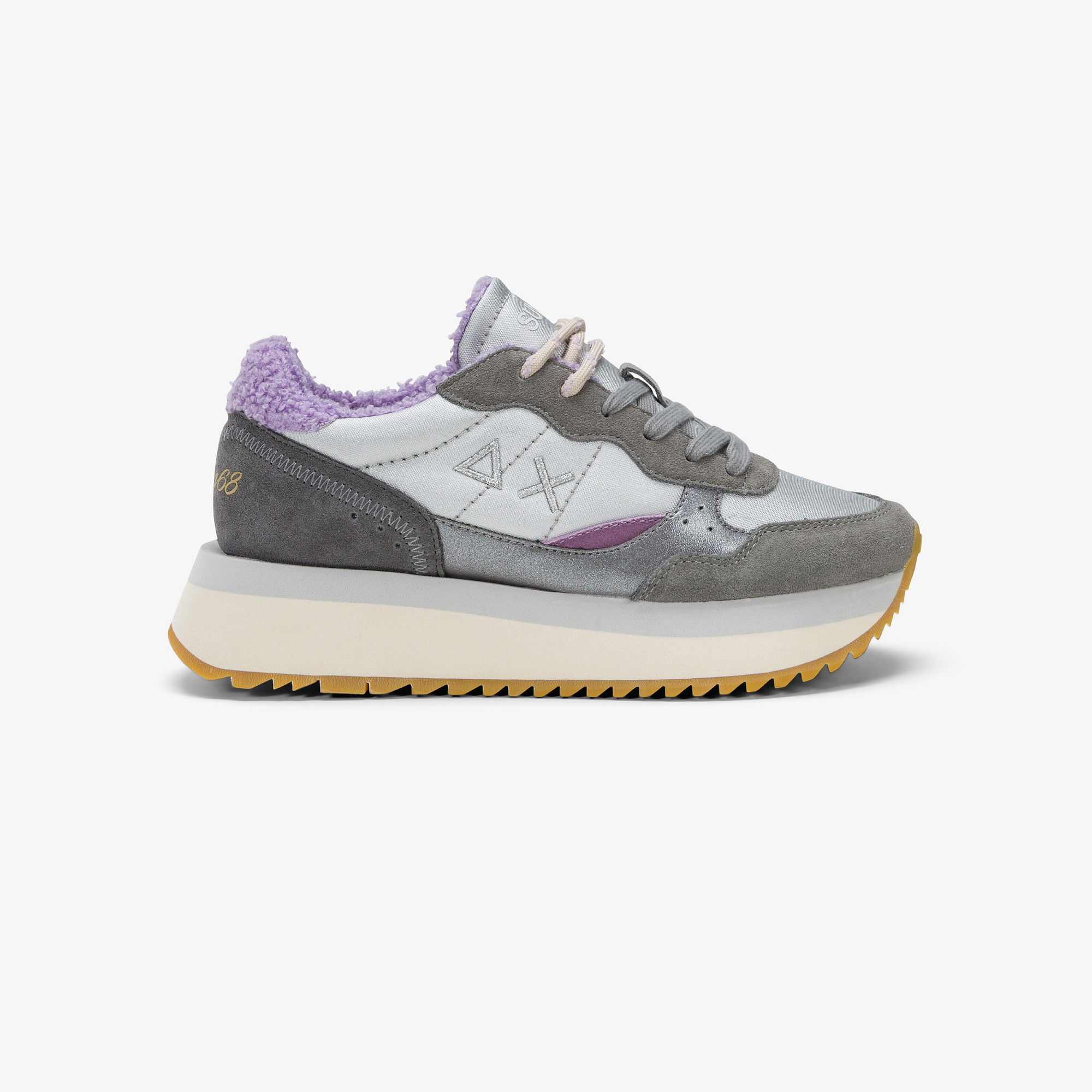 Sneaker Big Ally Winter in suede e nylon GRIGIO MEDIO