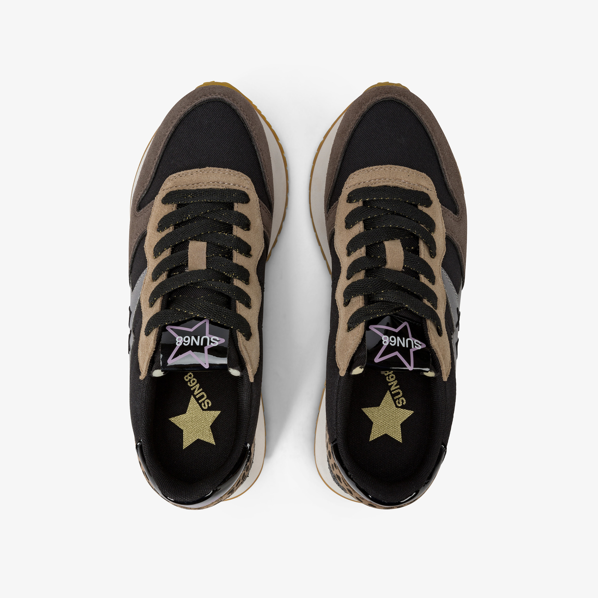 Sneaker Big Stargirl in nylon e suede NERO