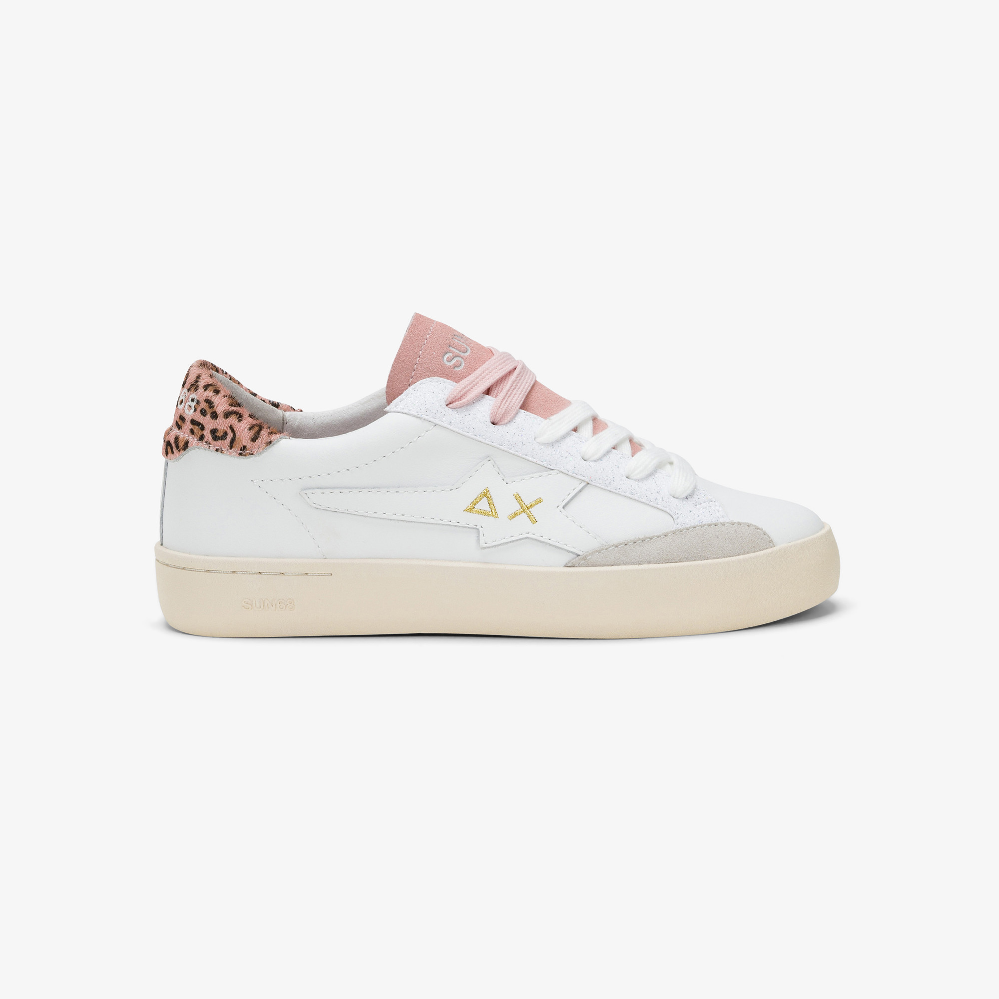 Katy leather sneaker WHITE/PINK