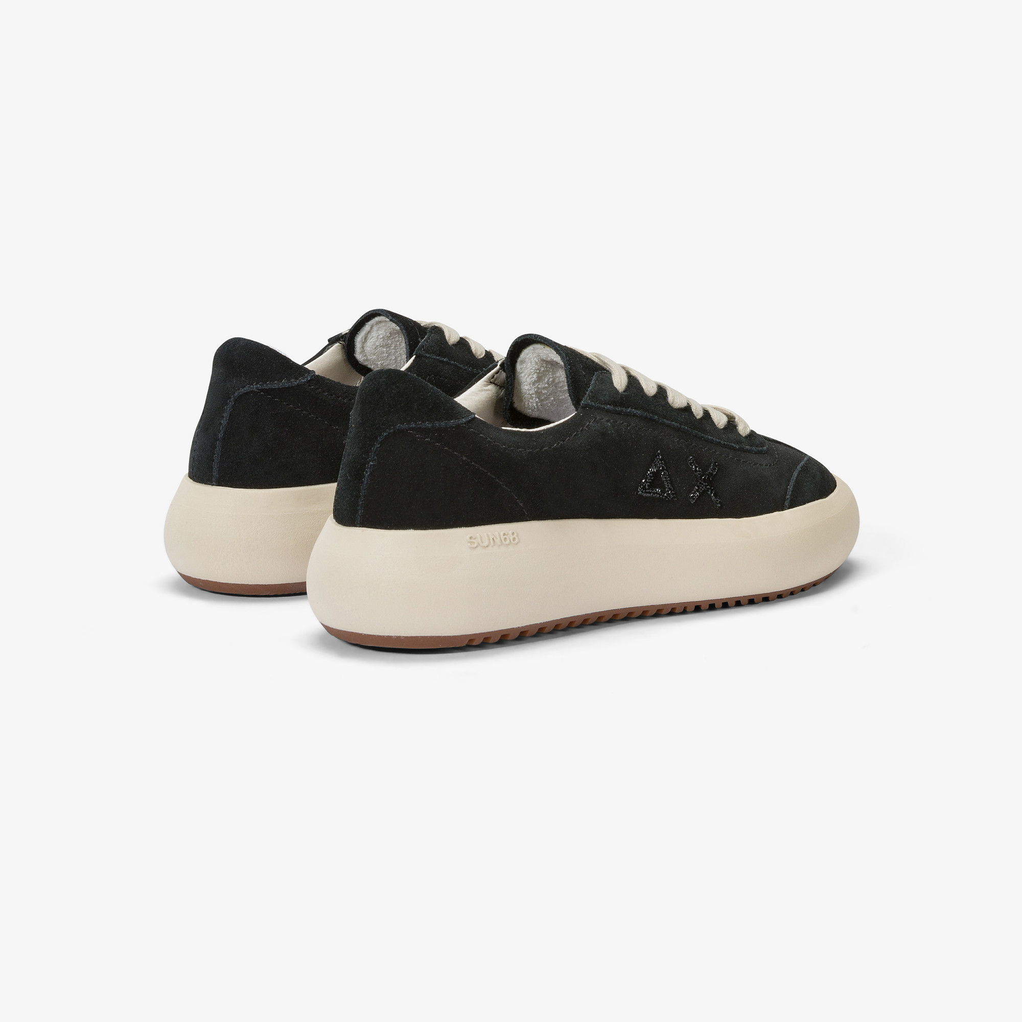 Sneaker Juno in suede NERO