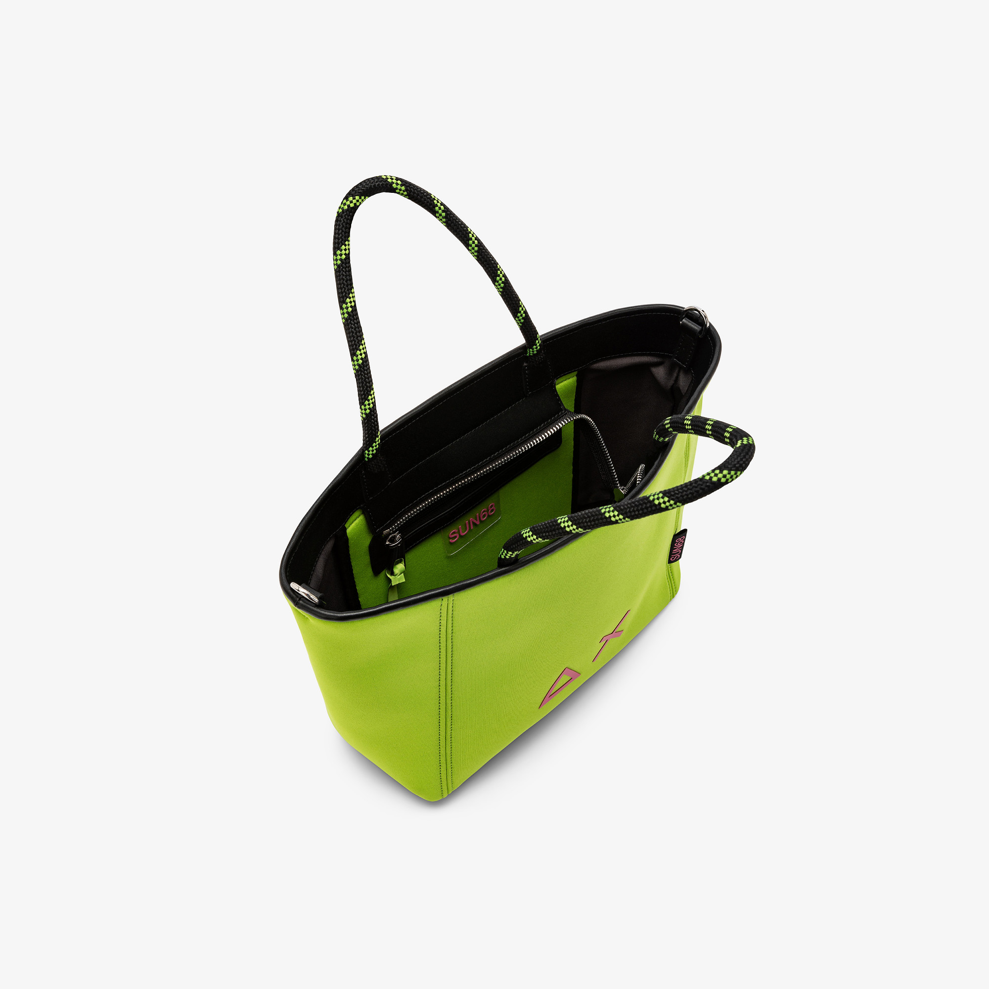 Shopping bag Jacqueline in scuba LIME