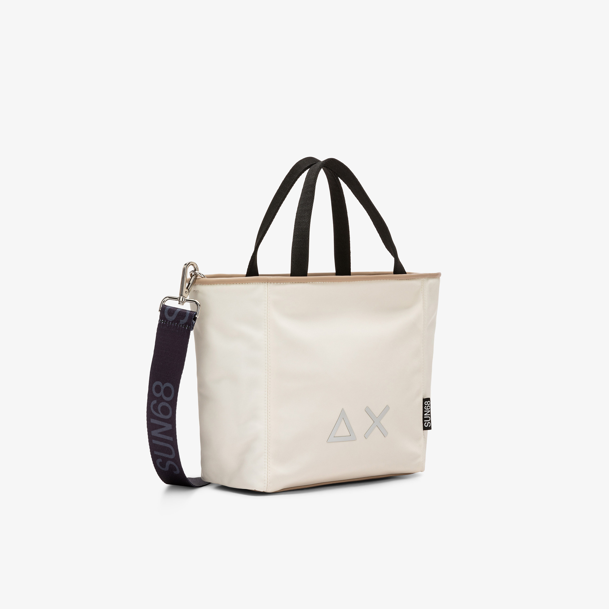 Jacqueline Silver Gold nylon shopper OFF WHITE