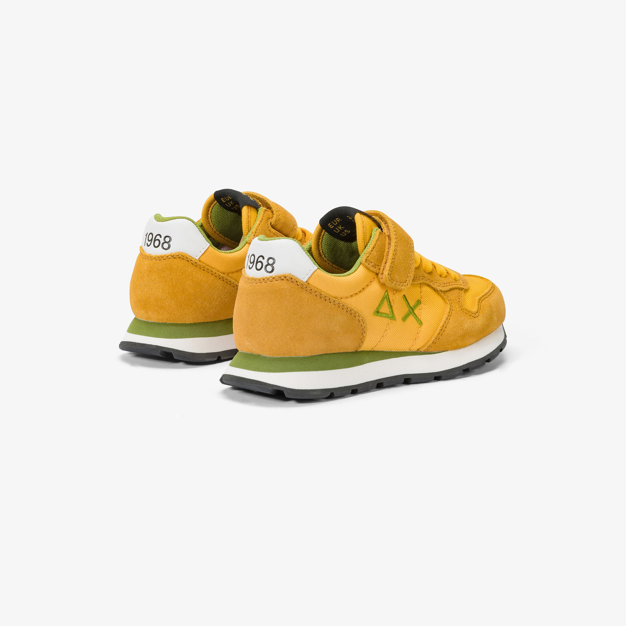 Boys’ Tom nylon and suede sneaker YELLOW