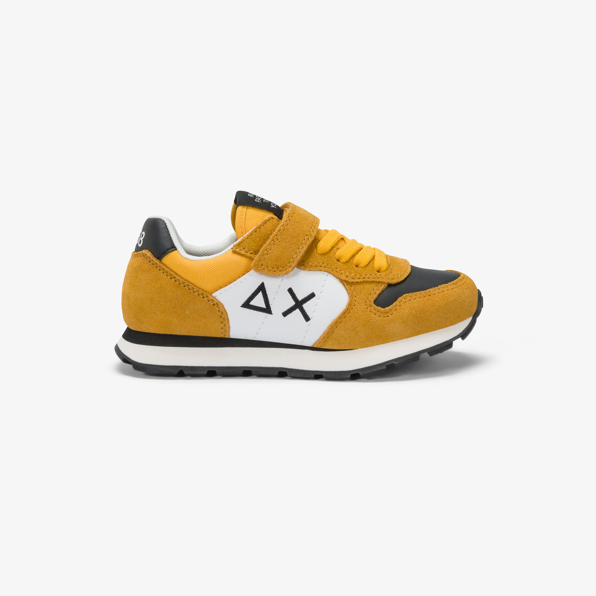 Boys’ Tom Color nylon, suede and leather sneaker YELLOW