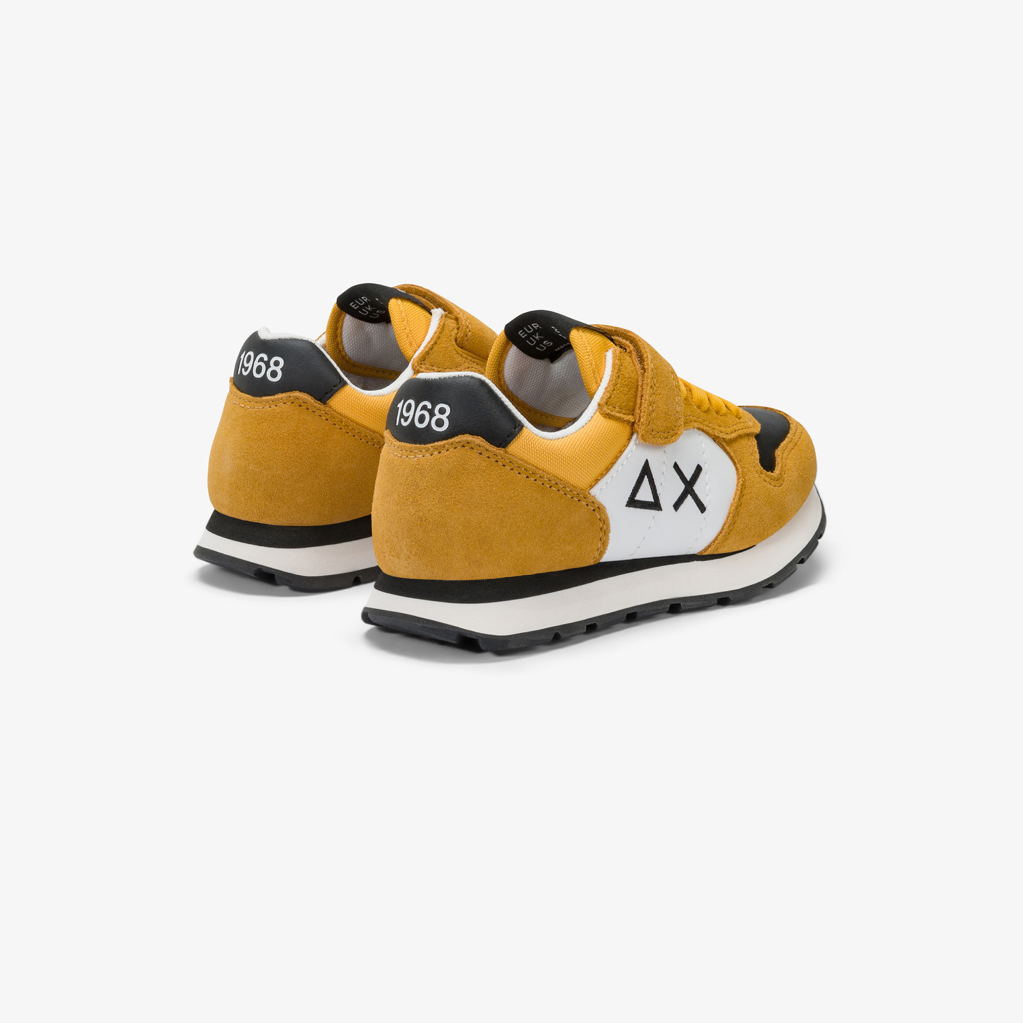 Boys’ Tom Color nylon, suede and leather sneaker YELLOW