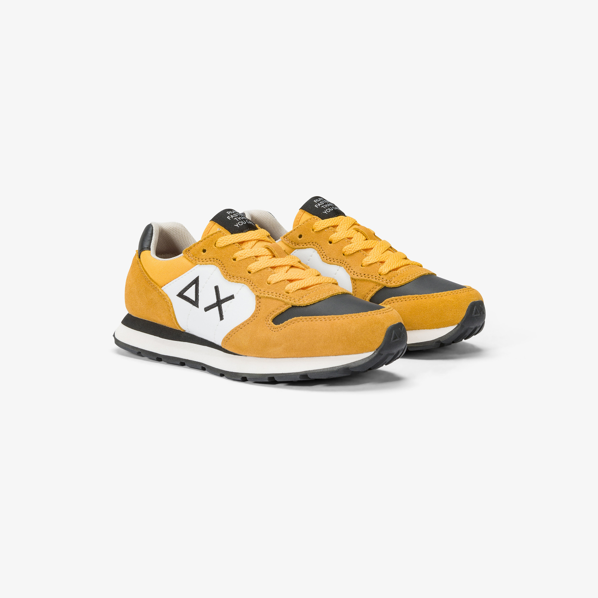 Sneaker Boy's Tom Color in nylon, suede e pelle GIALLO