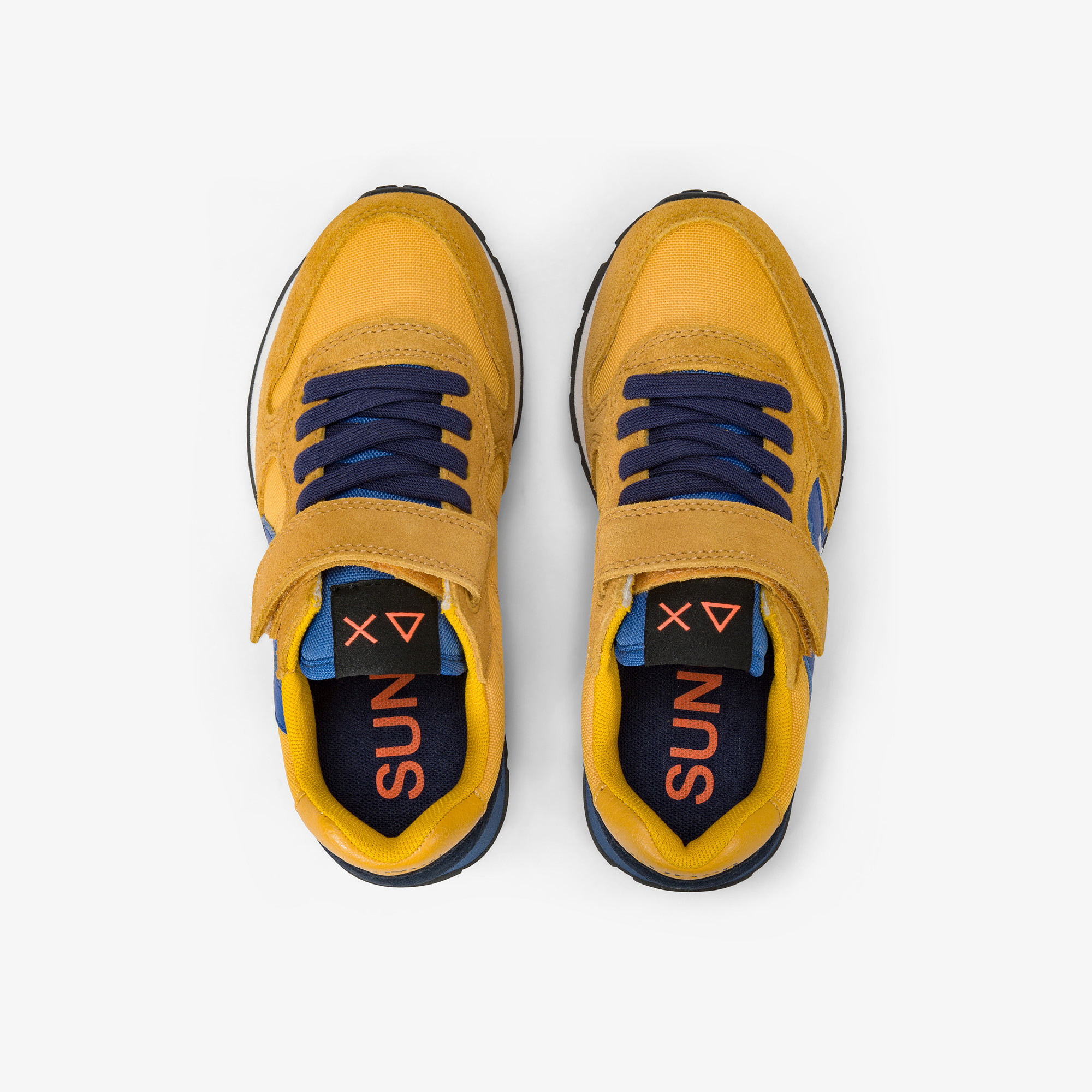 Boys’ Jaki nylon and suede sneaker YELLOW