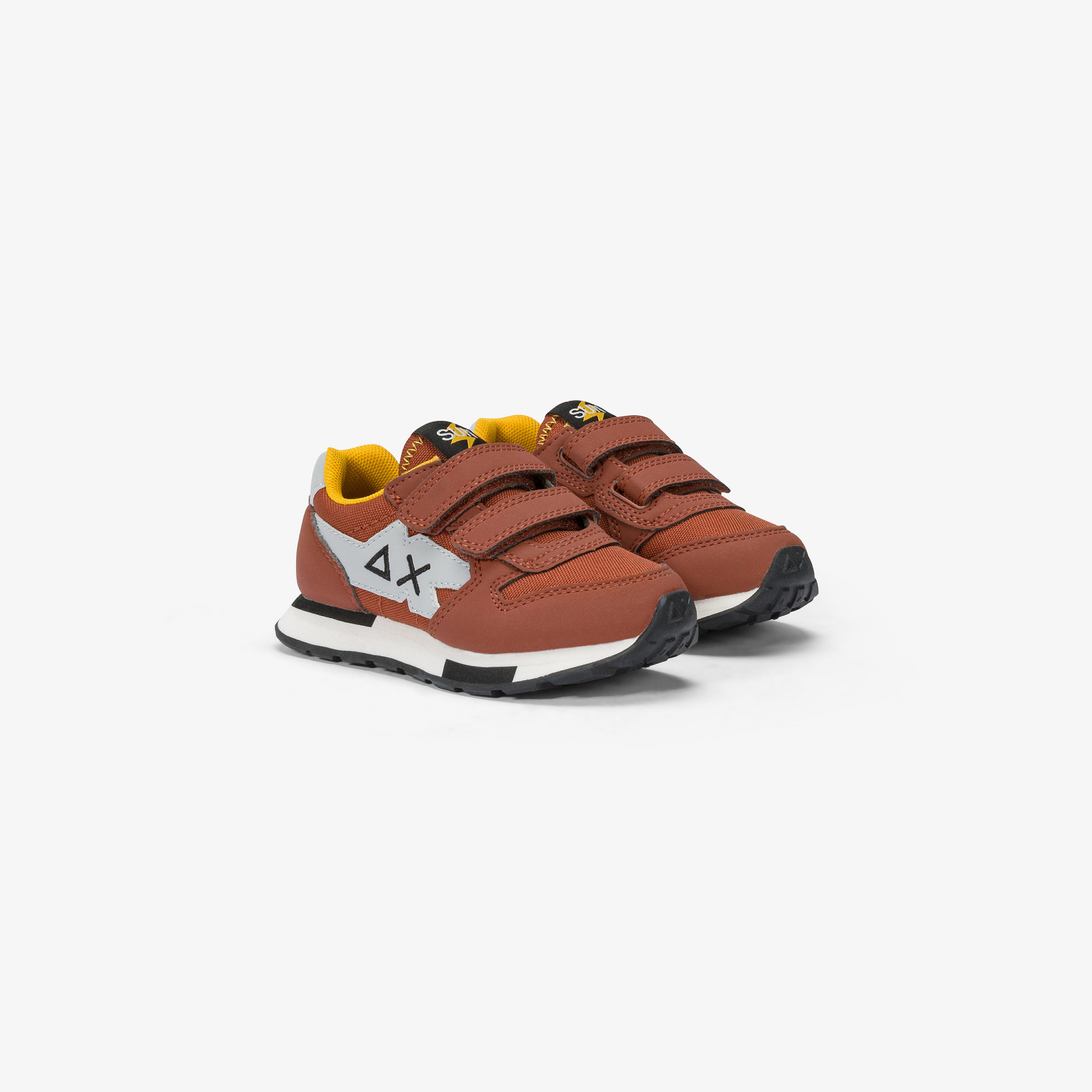 Boys’ Niki nylon and microfibre sneaker RUST